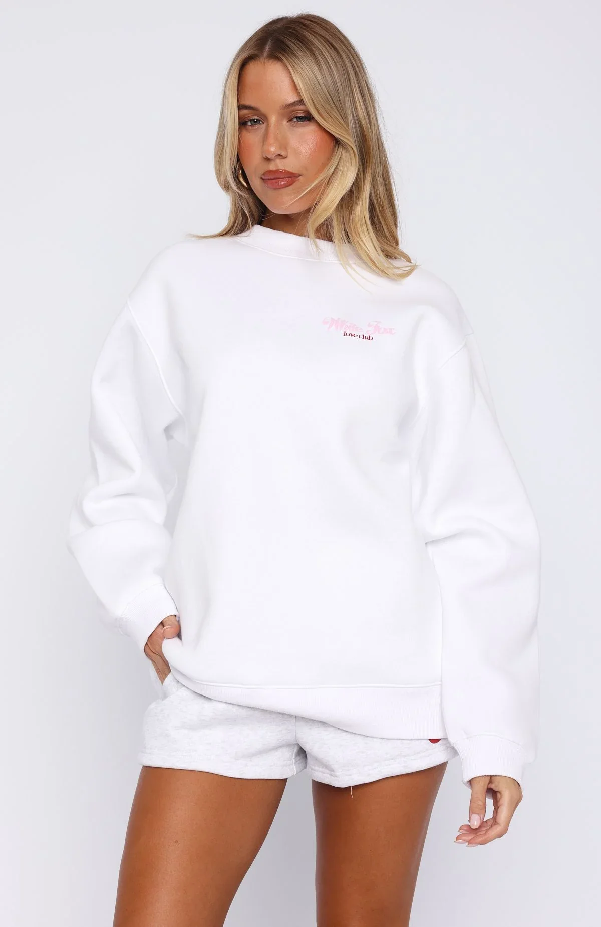 Fell So Hard Oversized Sweater White - luluinthesky