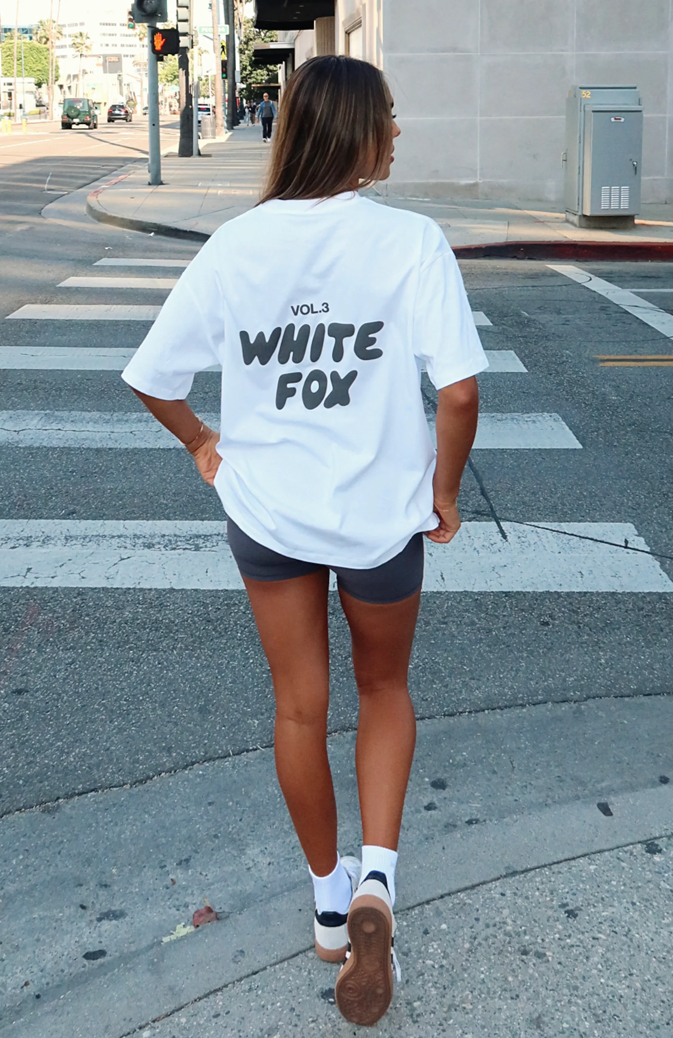 Offstage Back Graphic Oversized Tee White - luluinthesky