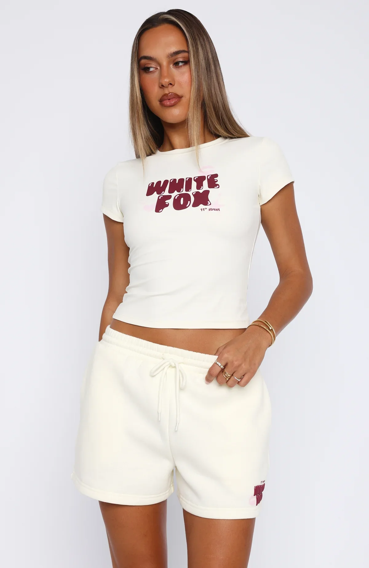 11th Street Sweet Kisses Lounge Shorts Cake Batter - luluinthesky