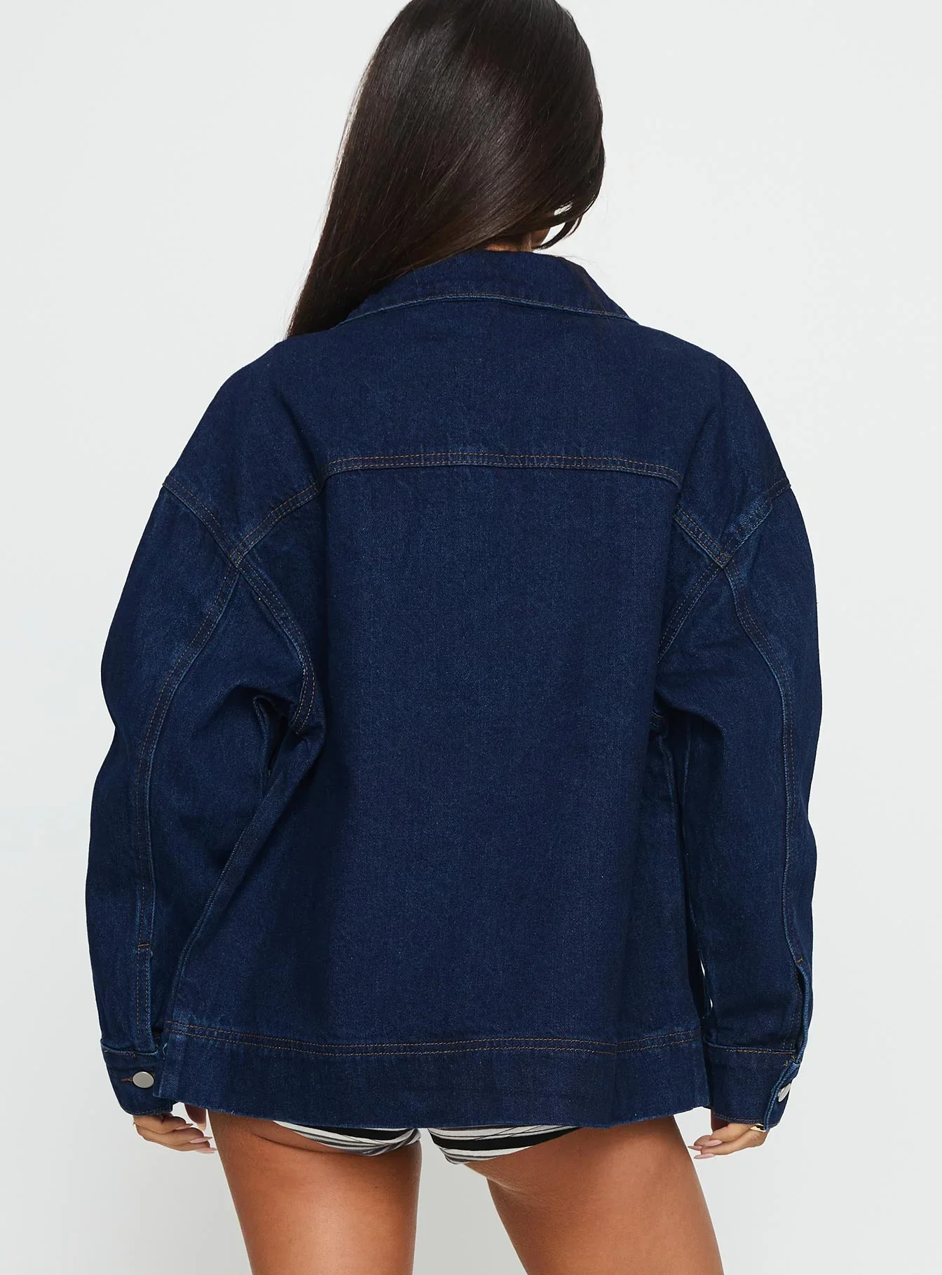 Goldsmith Denim Bomber Jacket Dark Wash - luluinthesky