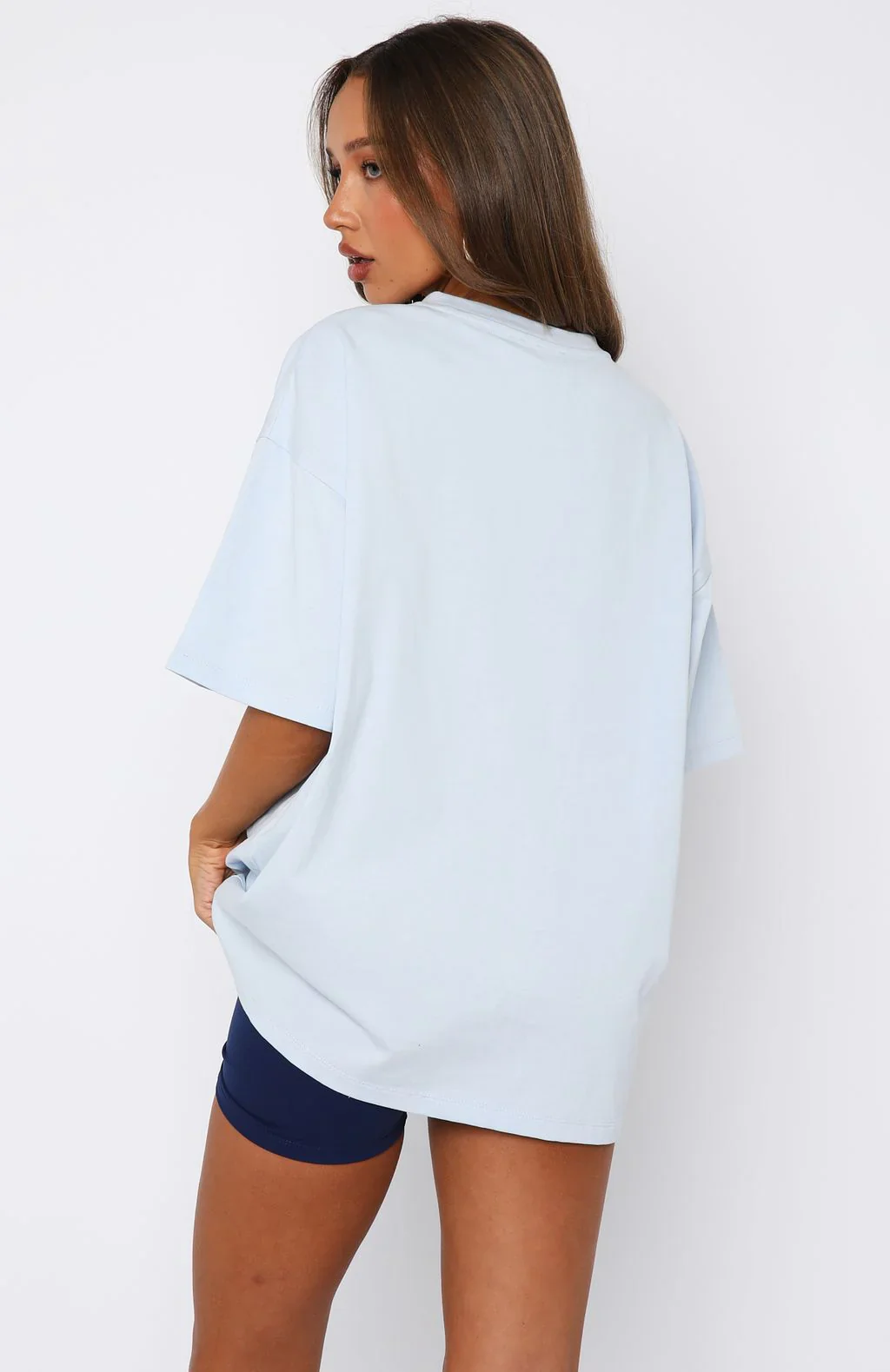 Just Wait And See Oversized Tee Baby Blue - luluinthesky