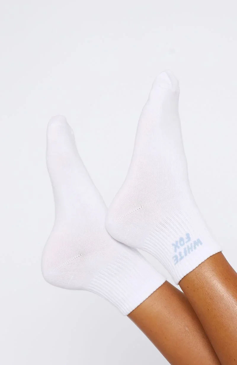 Offstage Socks White/Blue - luluinthesky
