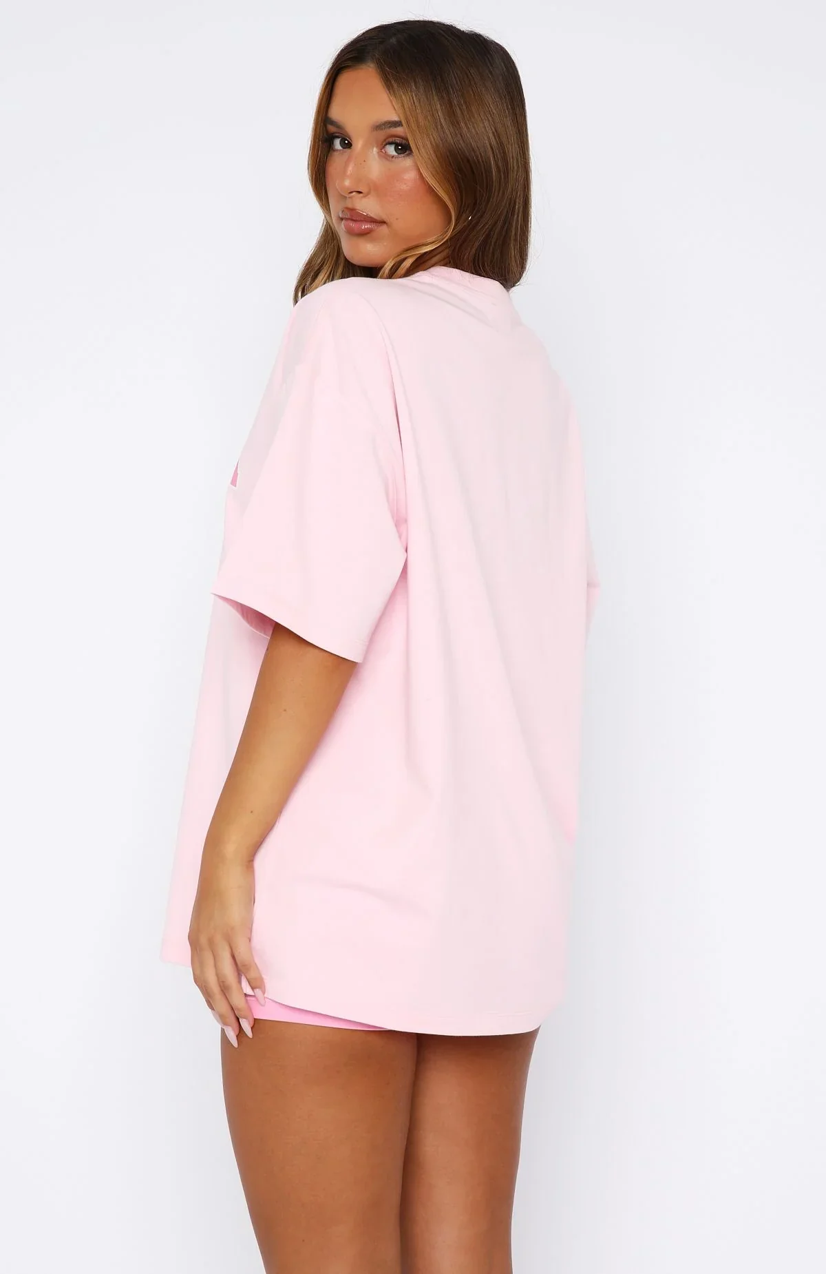 Gave You My Time Oversized Tee Pink - luluinthesky