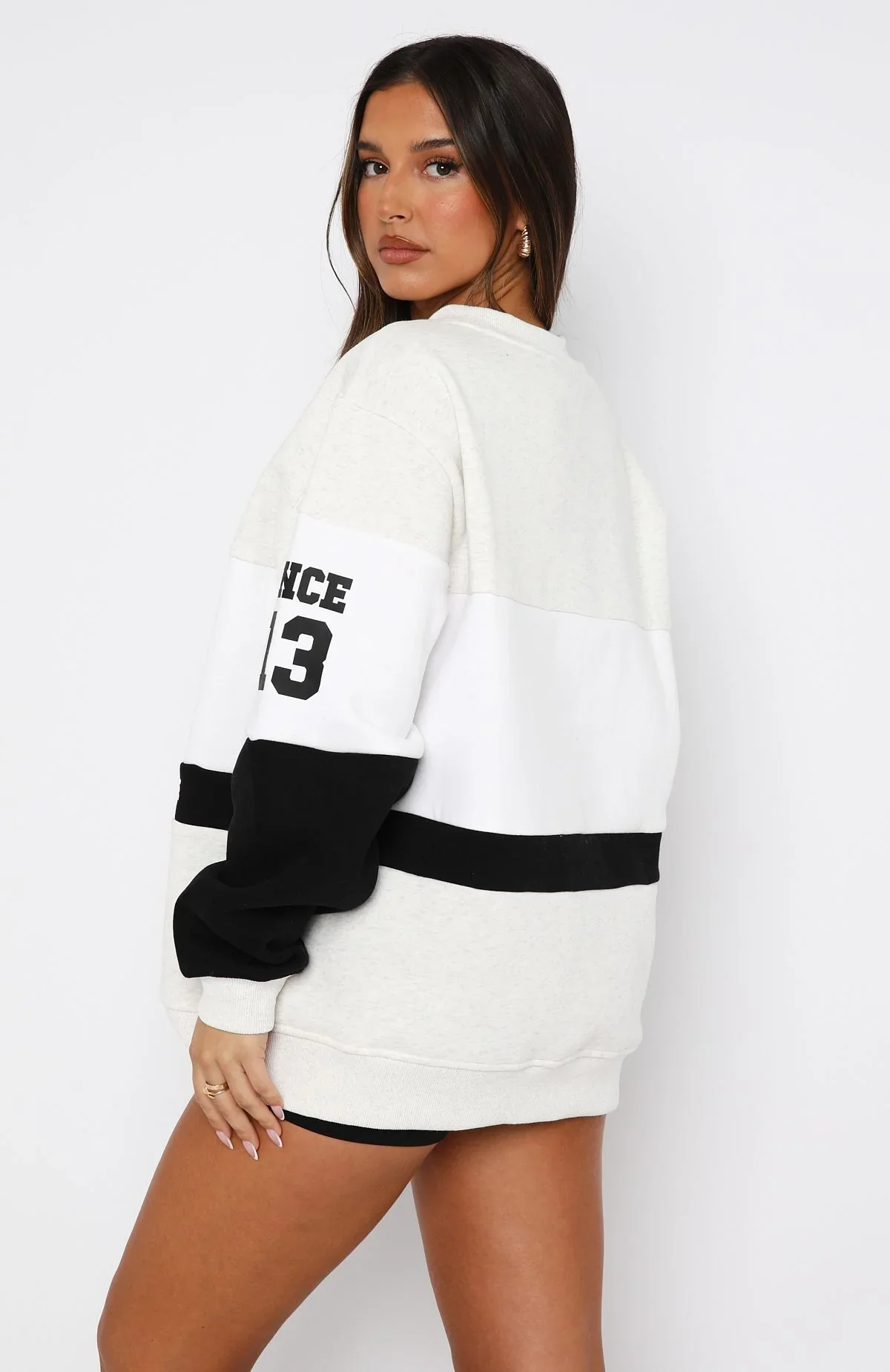 Latest And Greatest Oversized Sweater Grey Marle/Black - luluinthesky