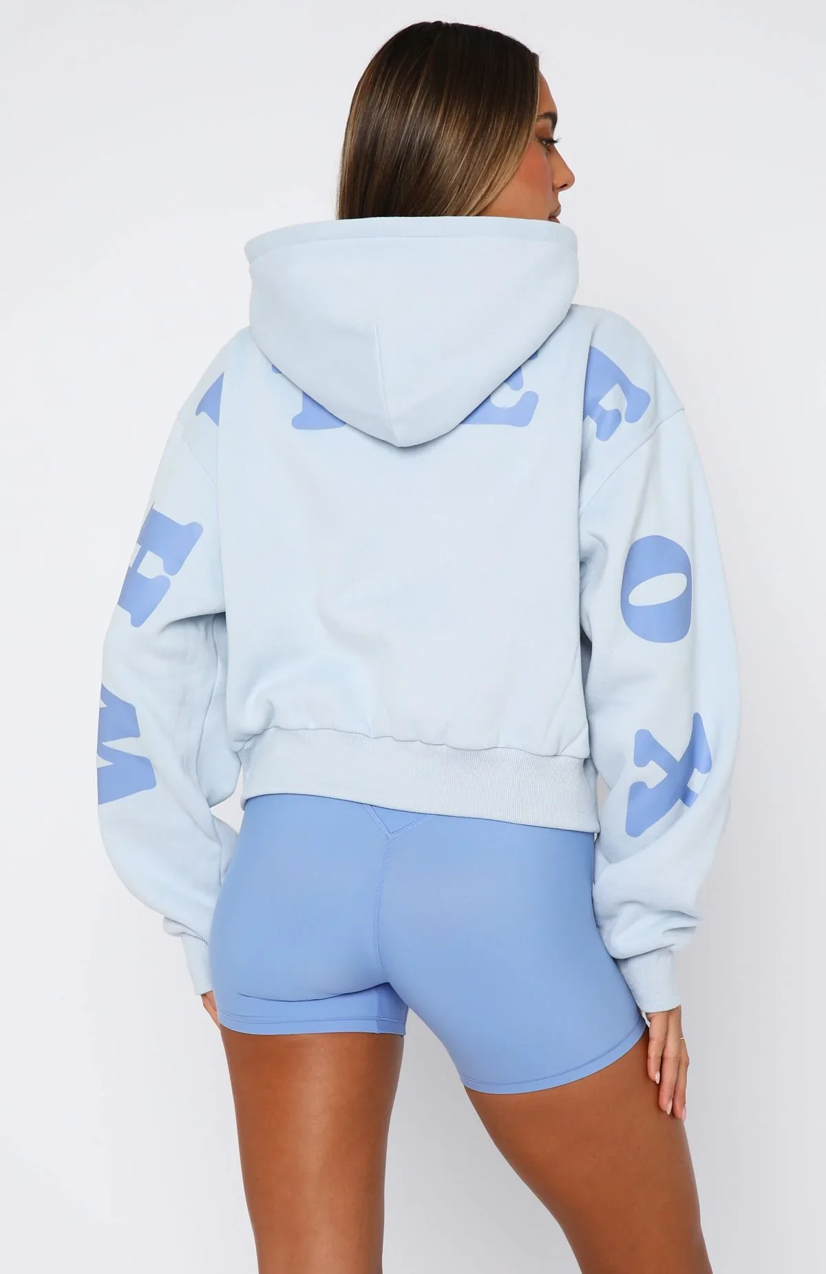 Serving Up Cropped Hoodie Baby Blue - luluinthesky
