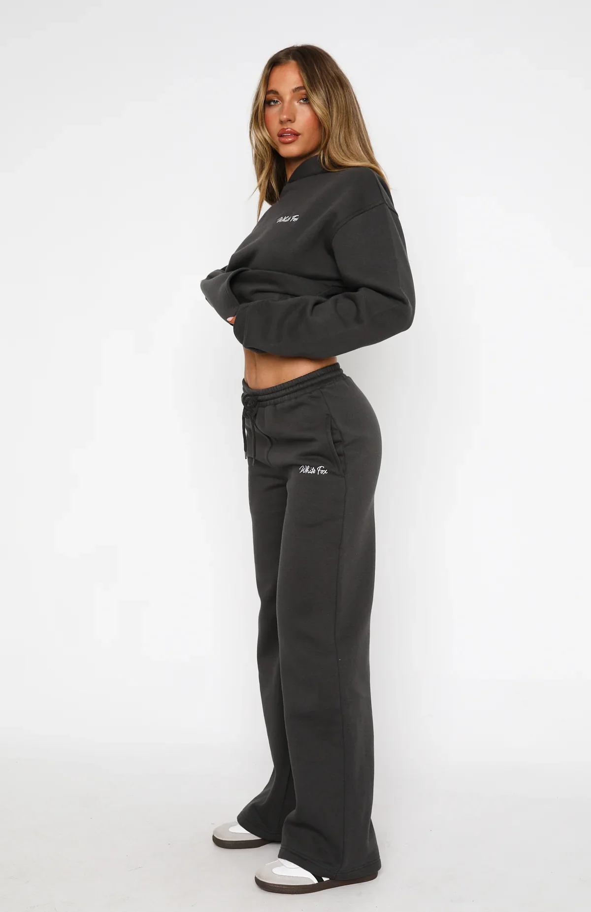Match Your Words Wide Leg Sweatpants Charcoal - luluinthesky