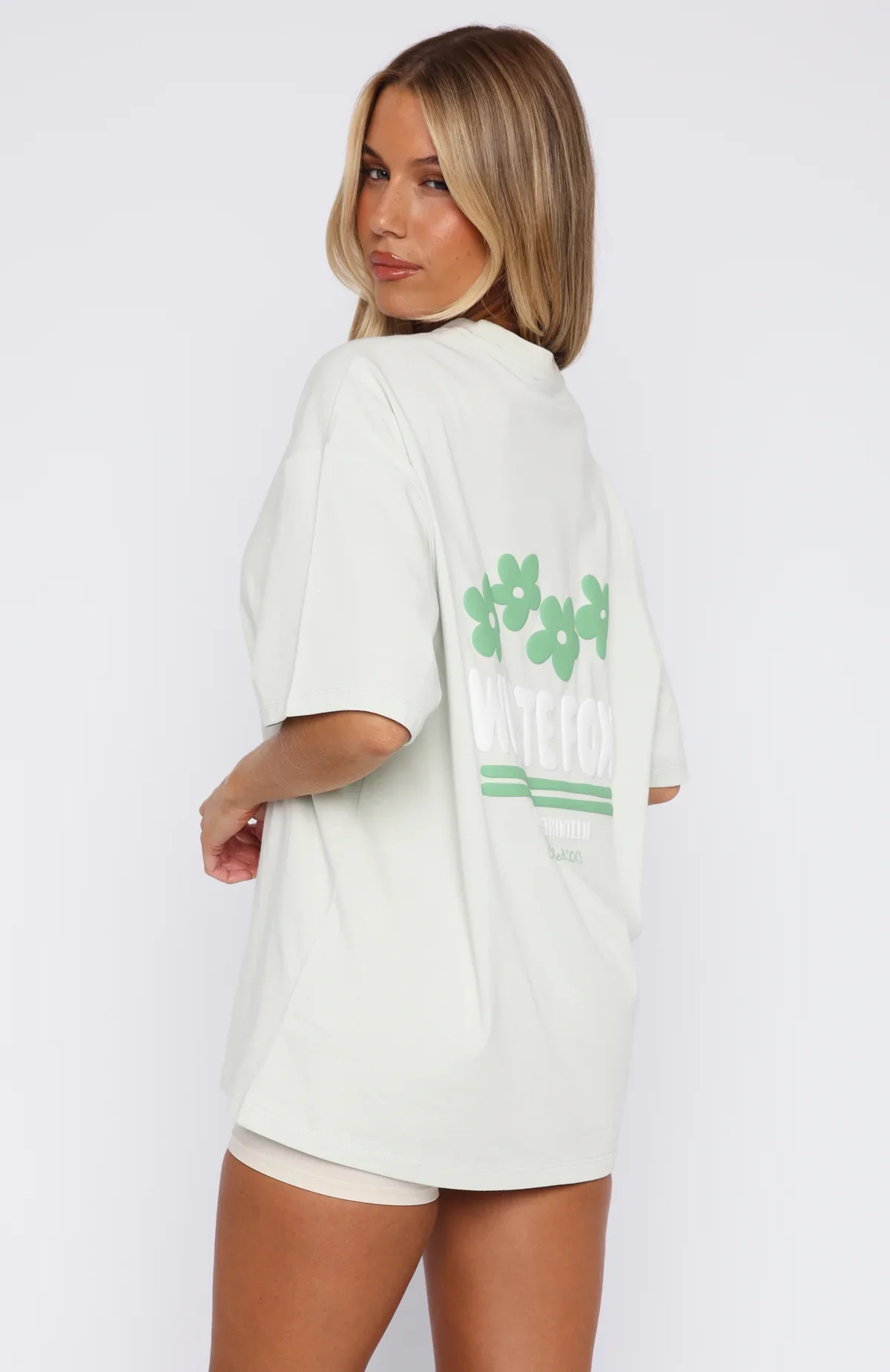 Tropic Time Oversized Tee Sage - luluinthesky
