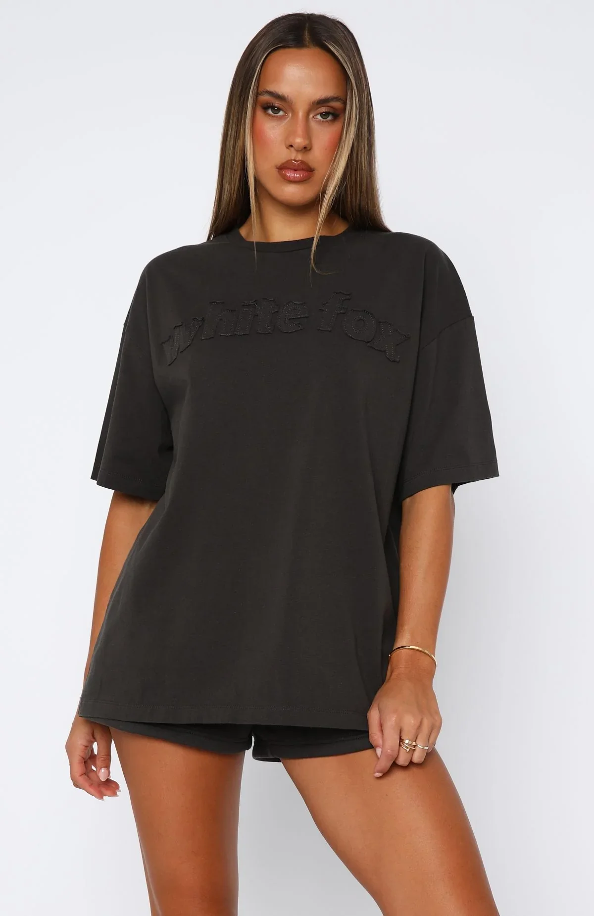 From The Archives Lexi Oversized Tee Charcoal - luluinthesky