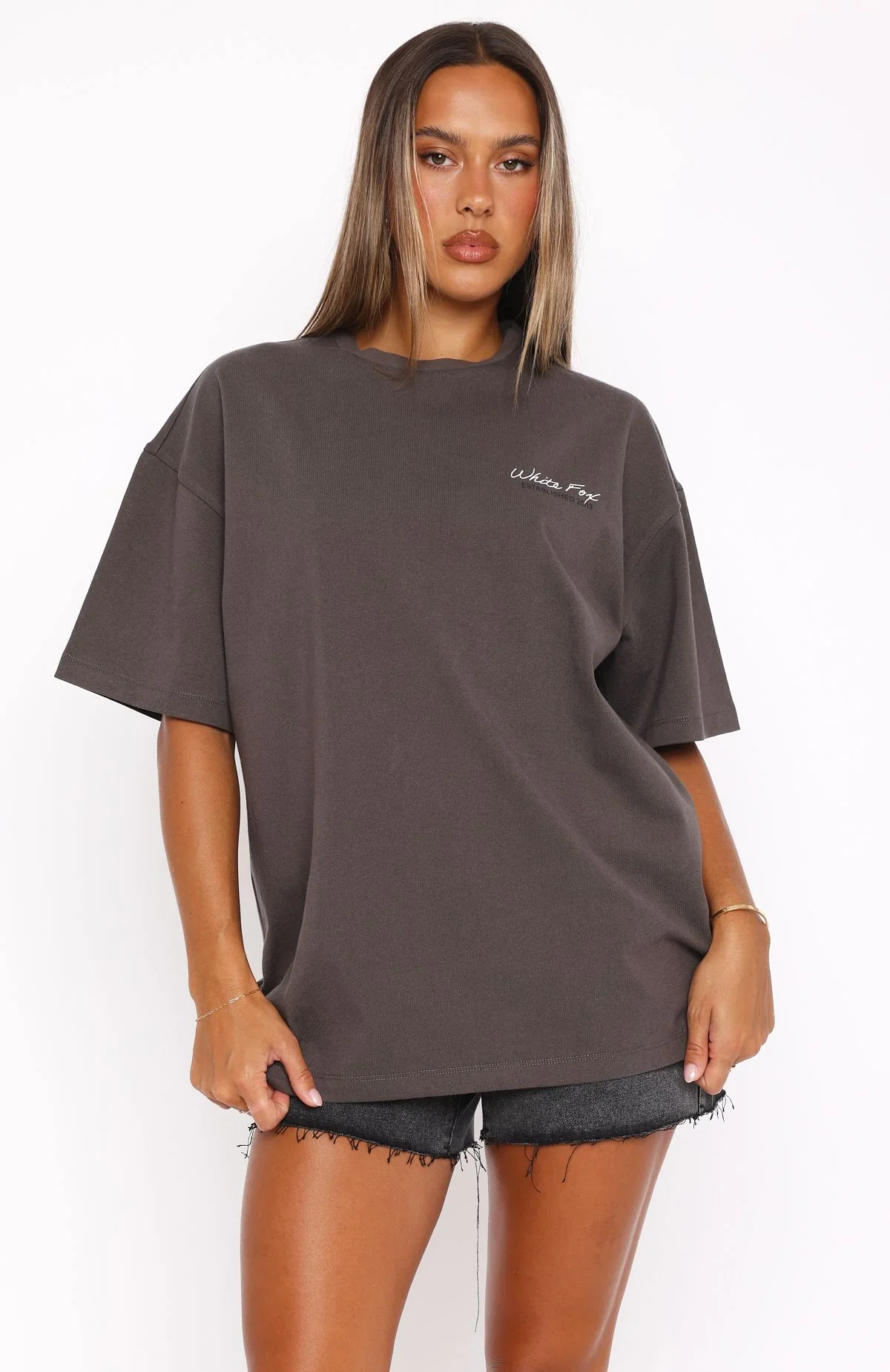 Studio Essentials Oversized Tee Volcanic - luluinthesky