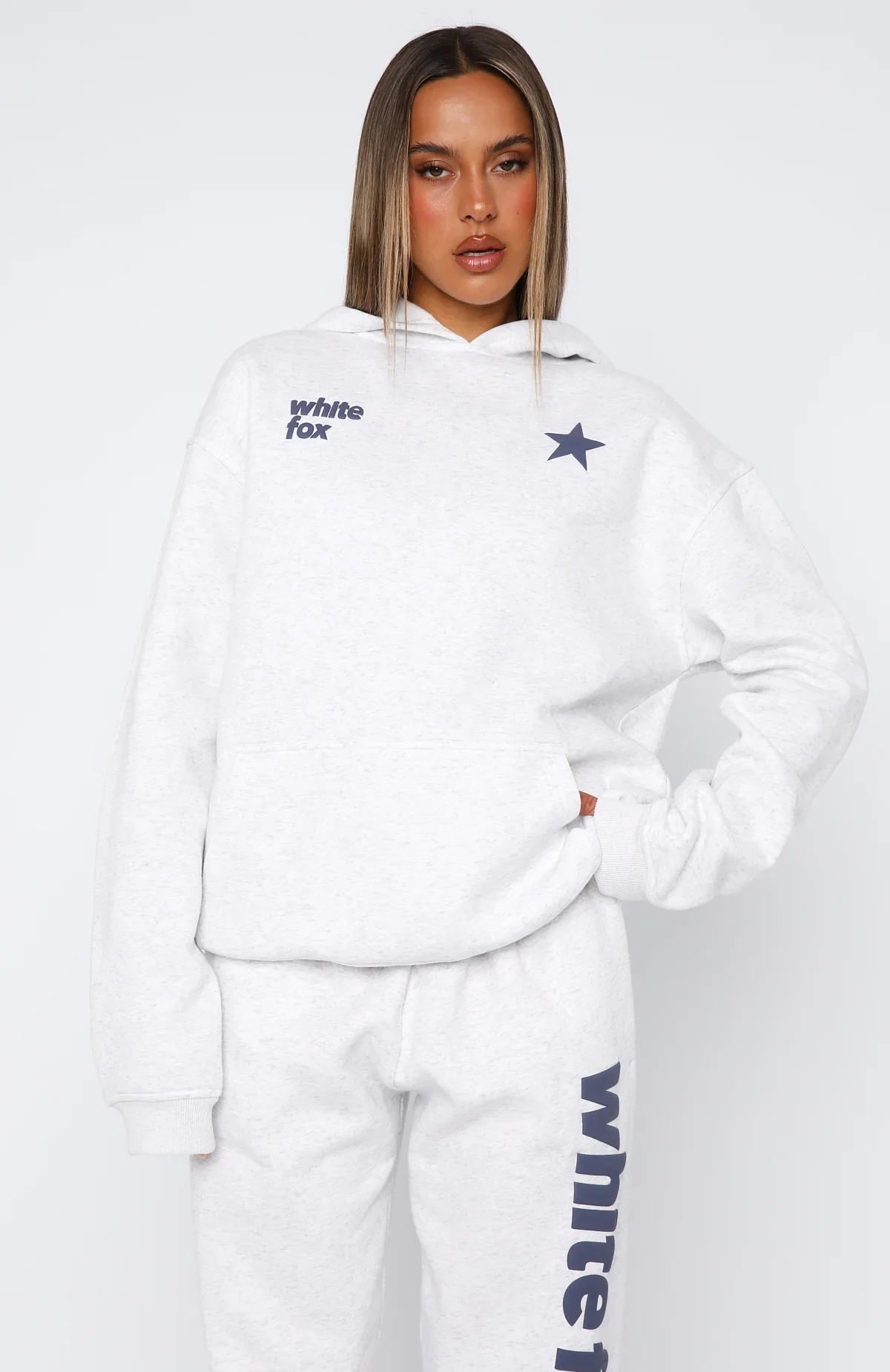 From The Archives Freya Oversized Hoodie Grey Marle - luluinthesky