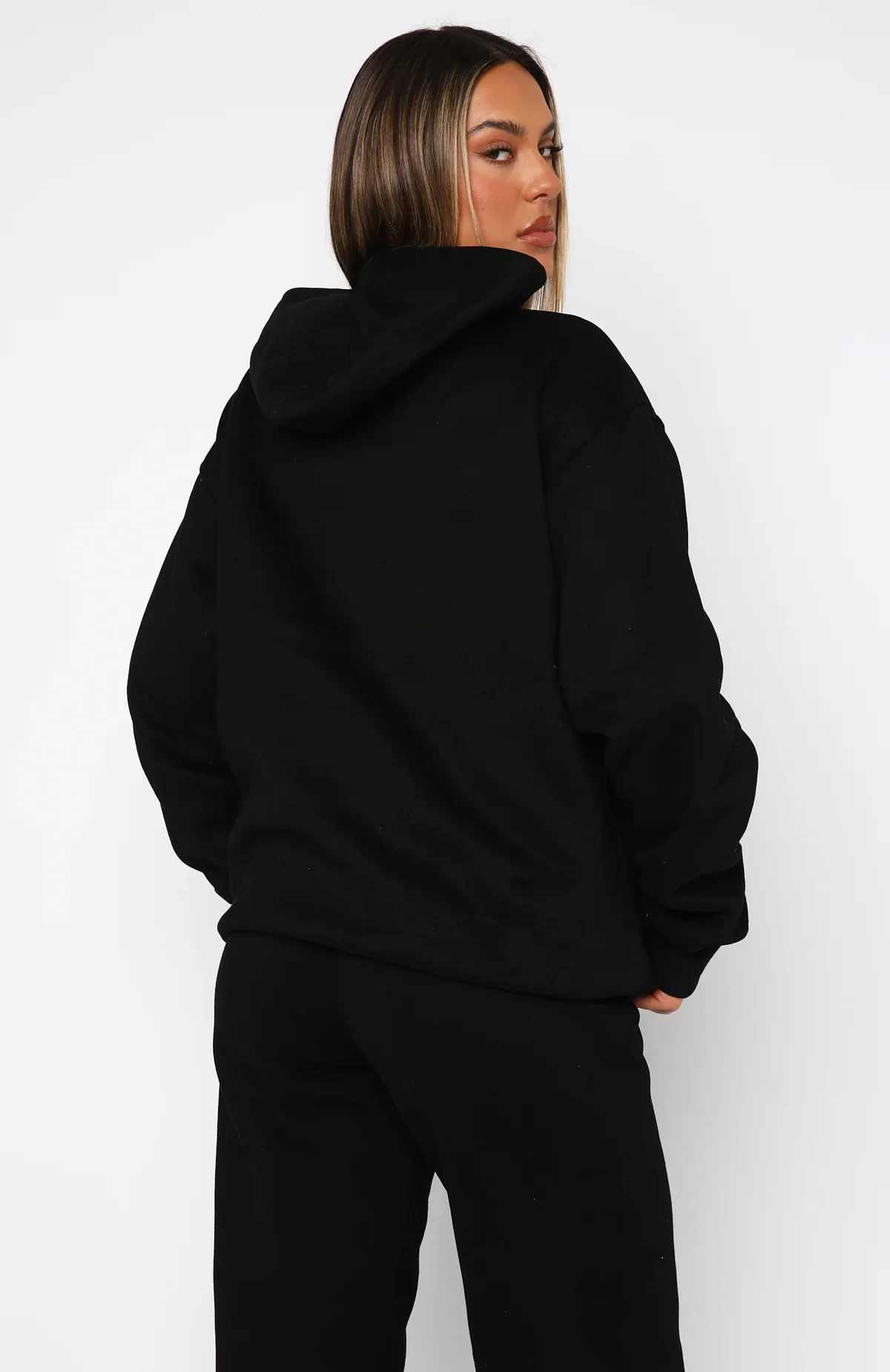 Decade Classics Varsity Oversized Hoodie Black - luluinthesky