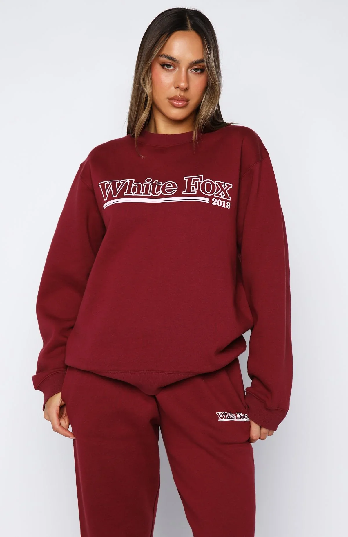 No Hesitation Oversized Sweater Burgundy - luluinthesky