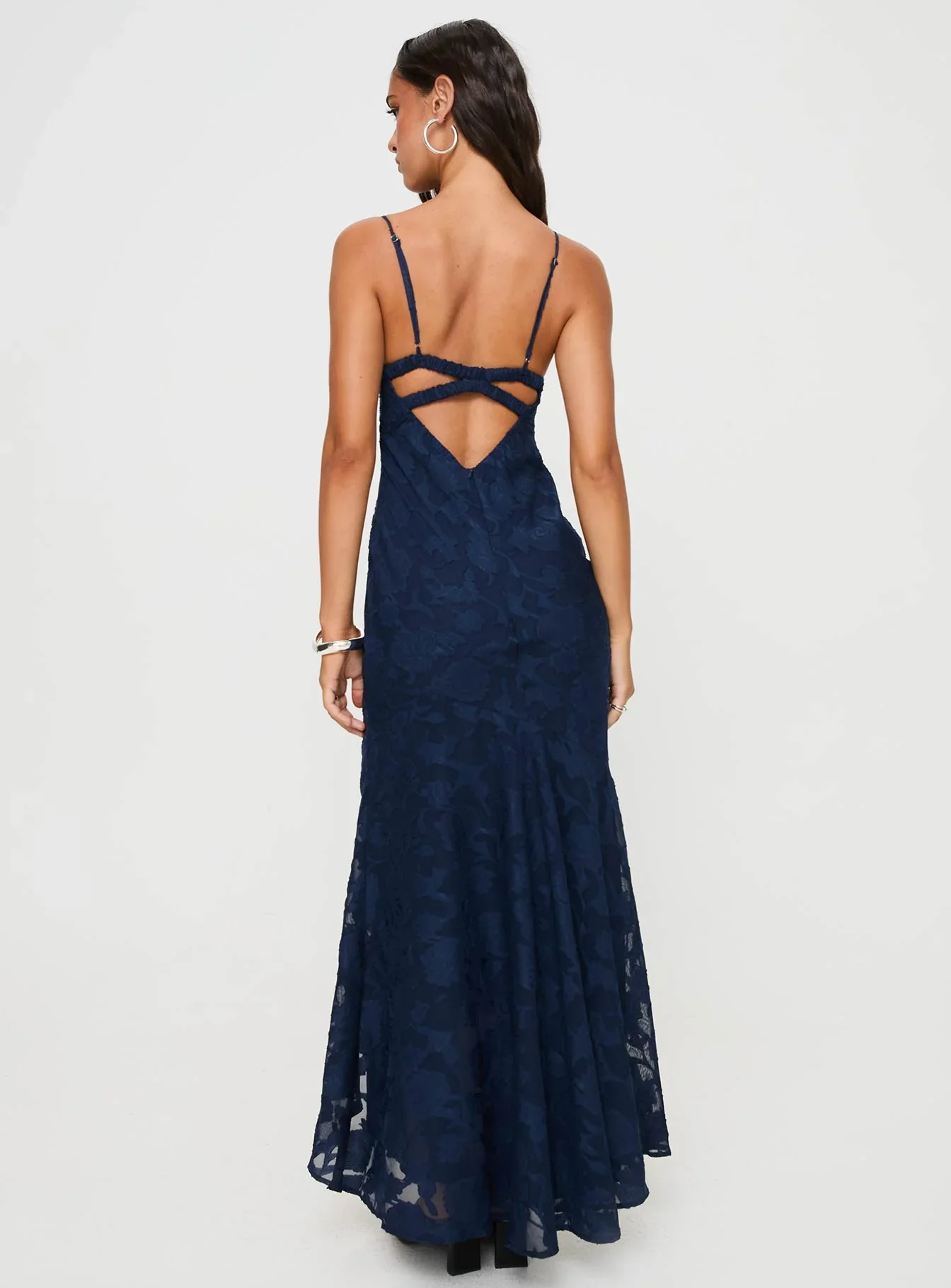 Cyrene Maxi Dress Navy - luluinthesky