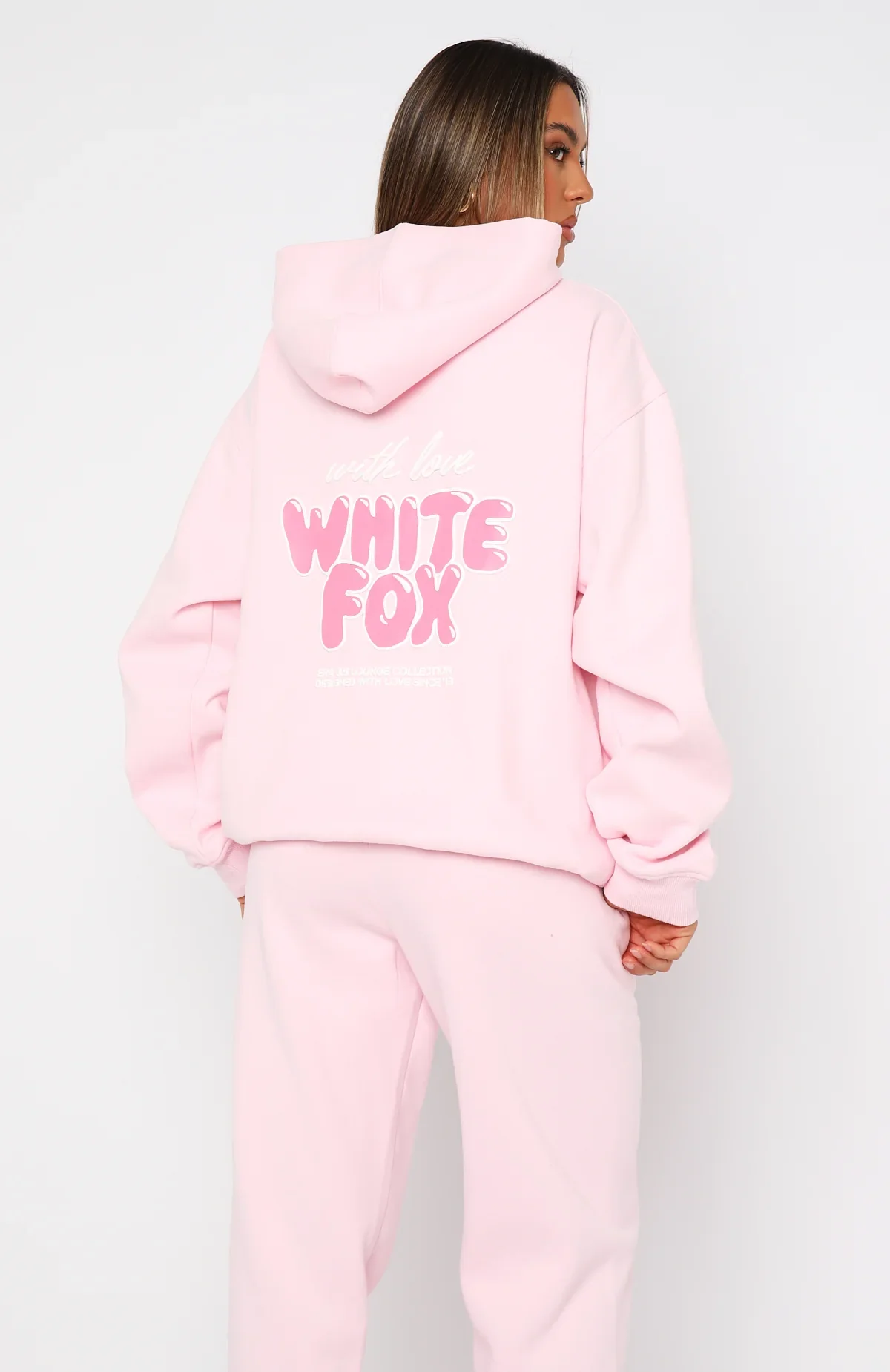 With Love Always Oversized Hoodie Baby Pink - luluinthesky
