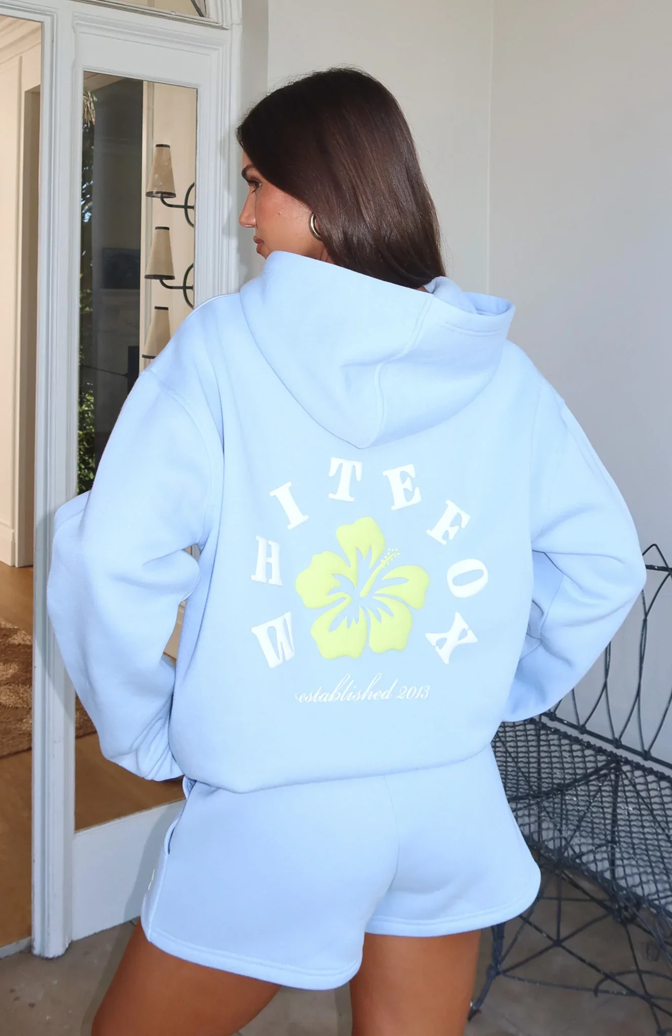 Keep Blooming Oversized Hoodie Blue - luluinthesky