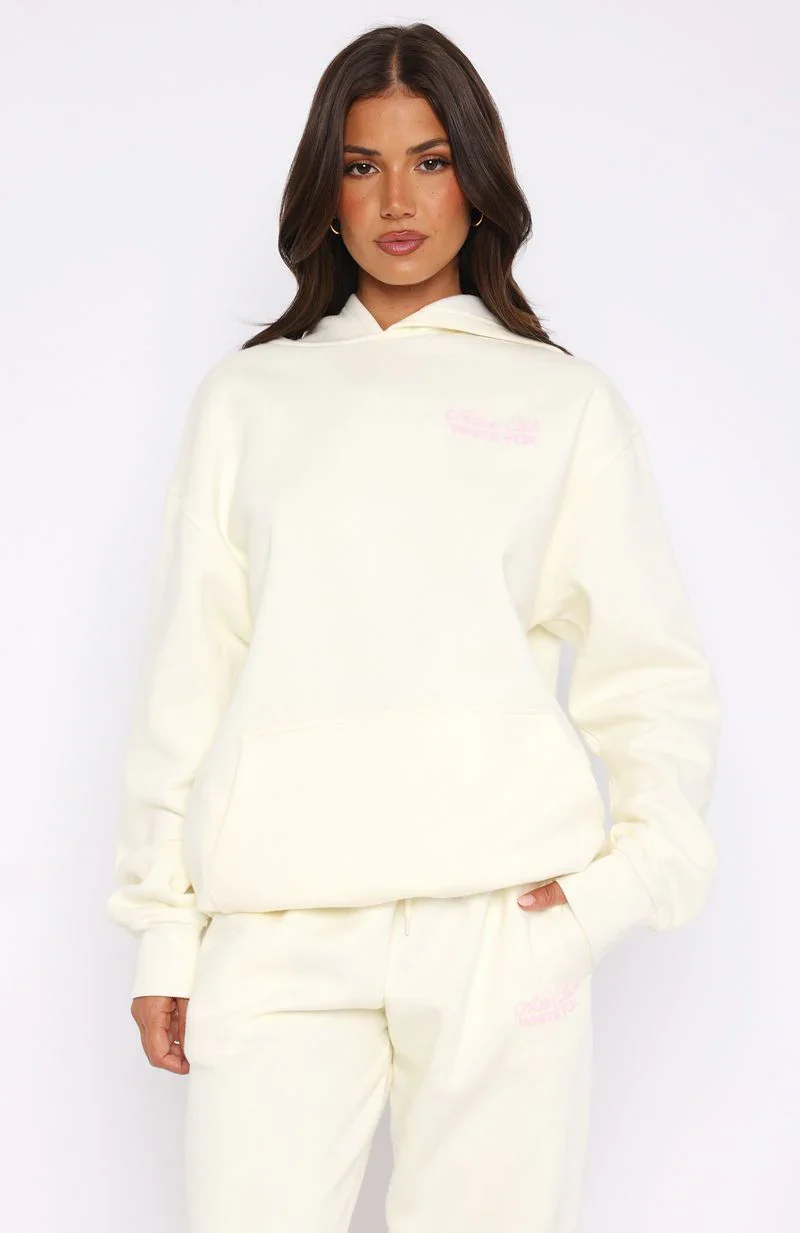 Active Club Oversized Hoodie Off White - luluinthesky
