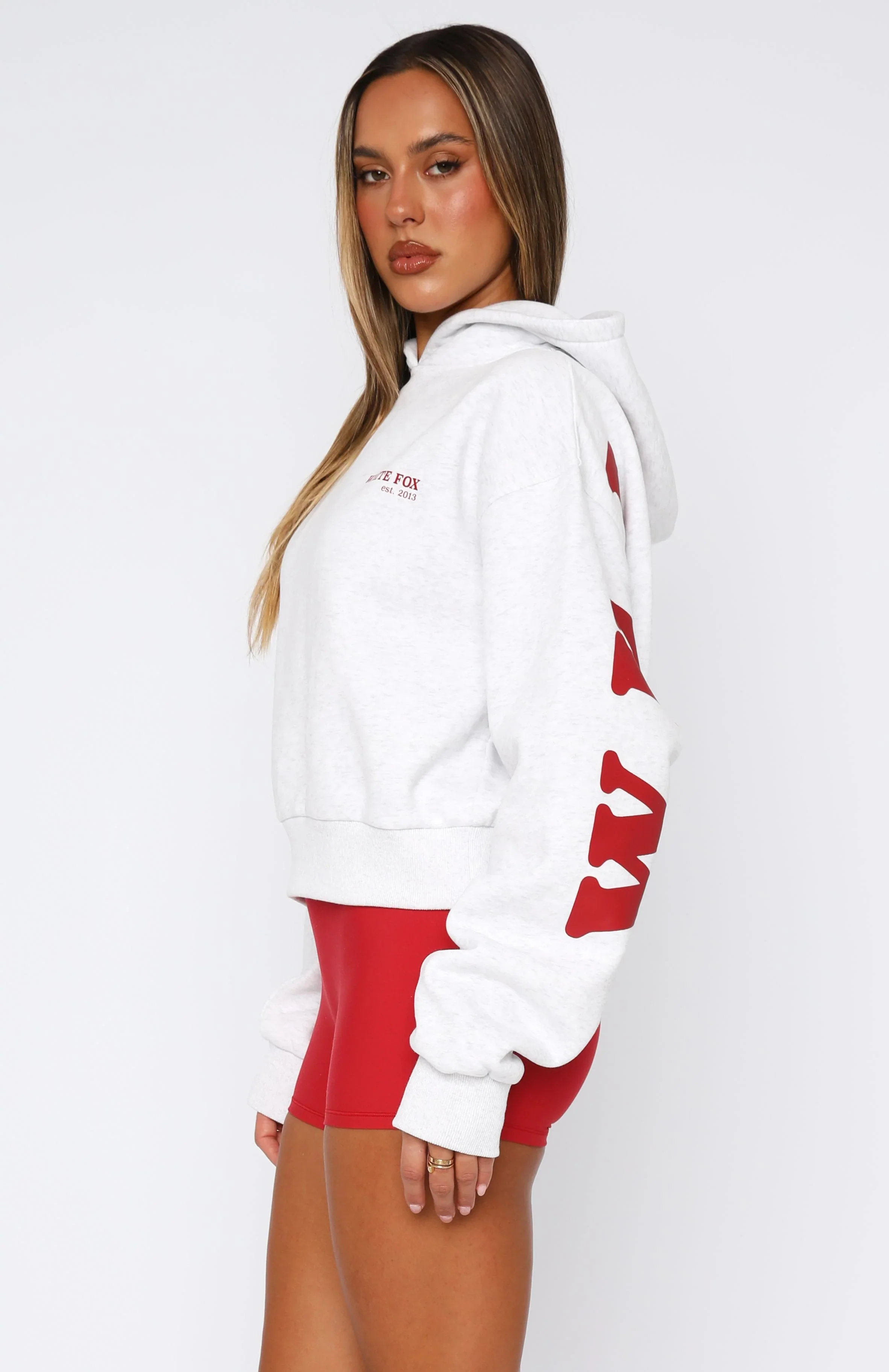 Serving Up Cropped Hoodie Grey Marle - luluinthesky