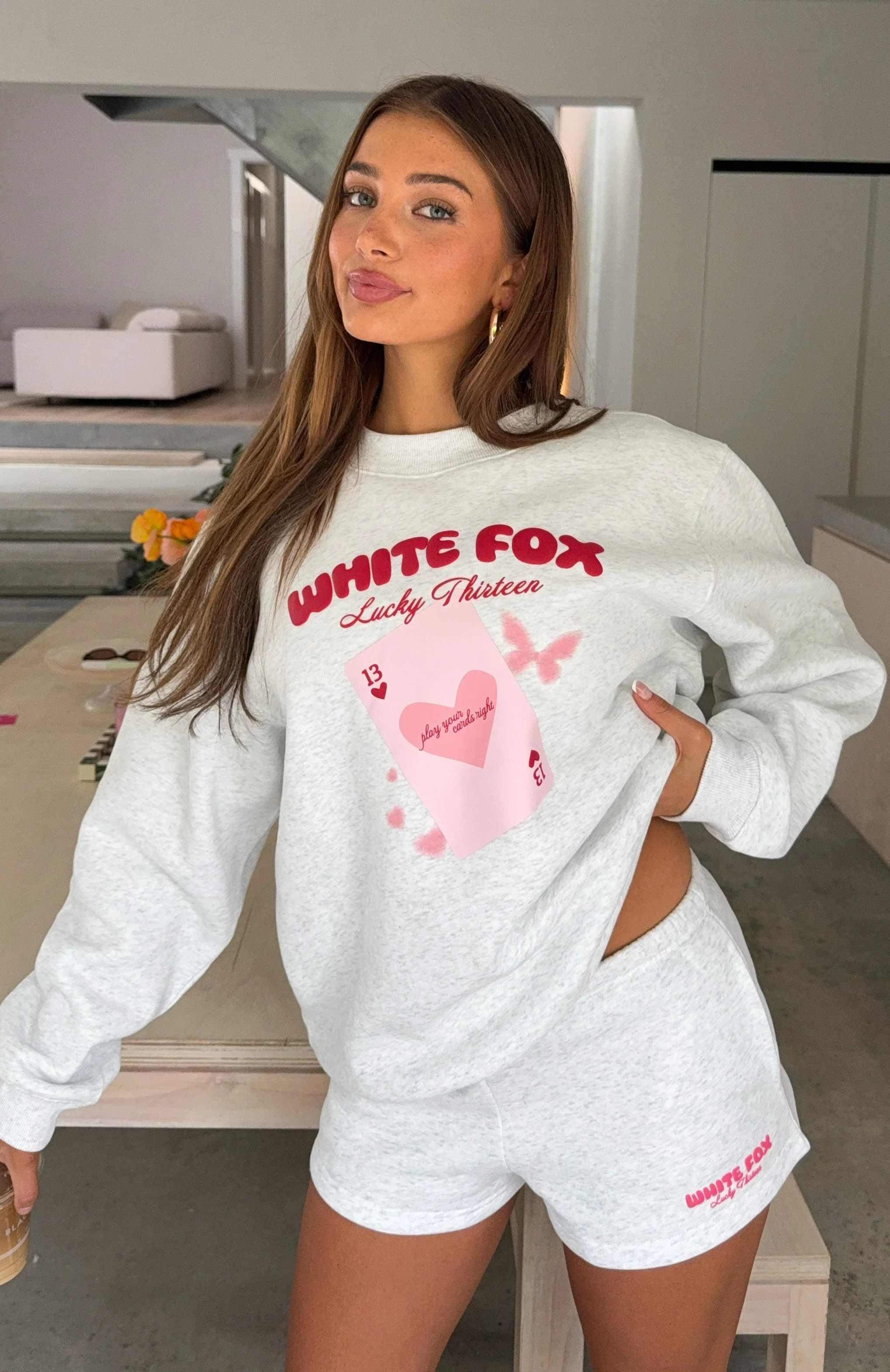 Lucky Thirteen Kalena Oversized Sweater Grey Marle - luluinthesky