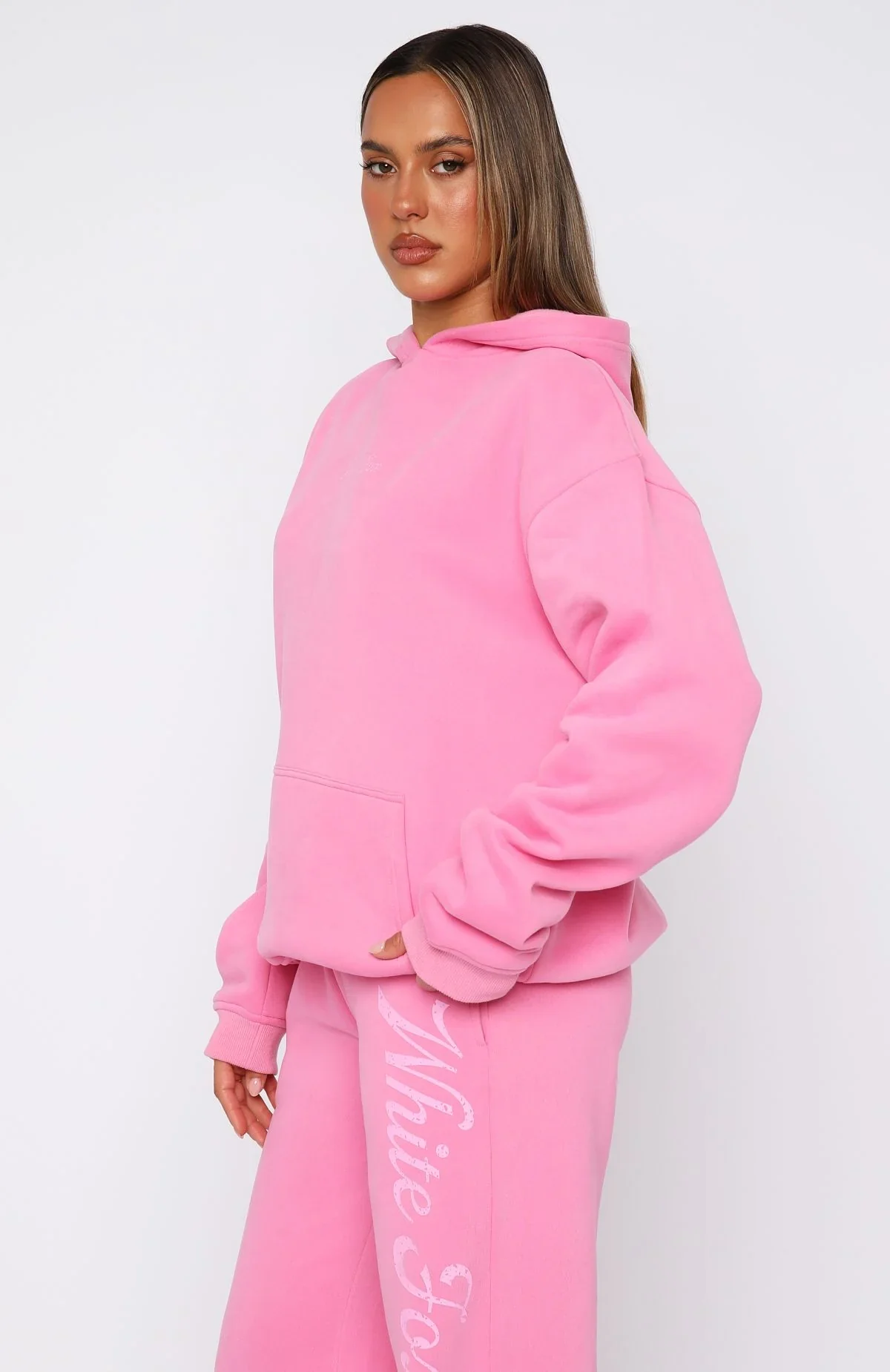 The Good Life Back Graphic Oversized Hoodie Pink - luluinthesky
