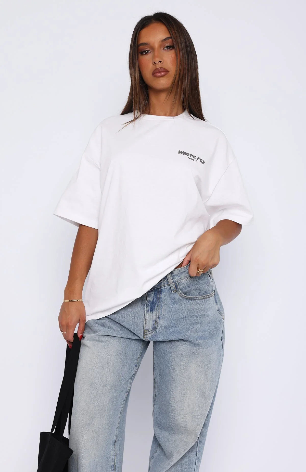 Offstage Back Graphic Oversized Tee White - luluinthesky