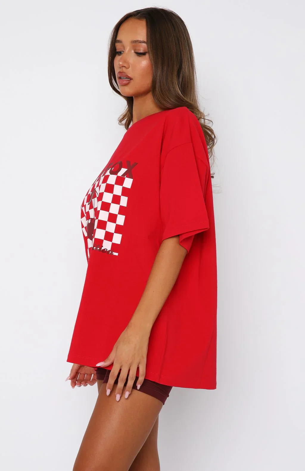 Sweet Cherry Edition Oversized Tee Red - luluinthesky