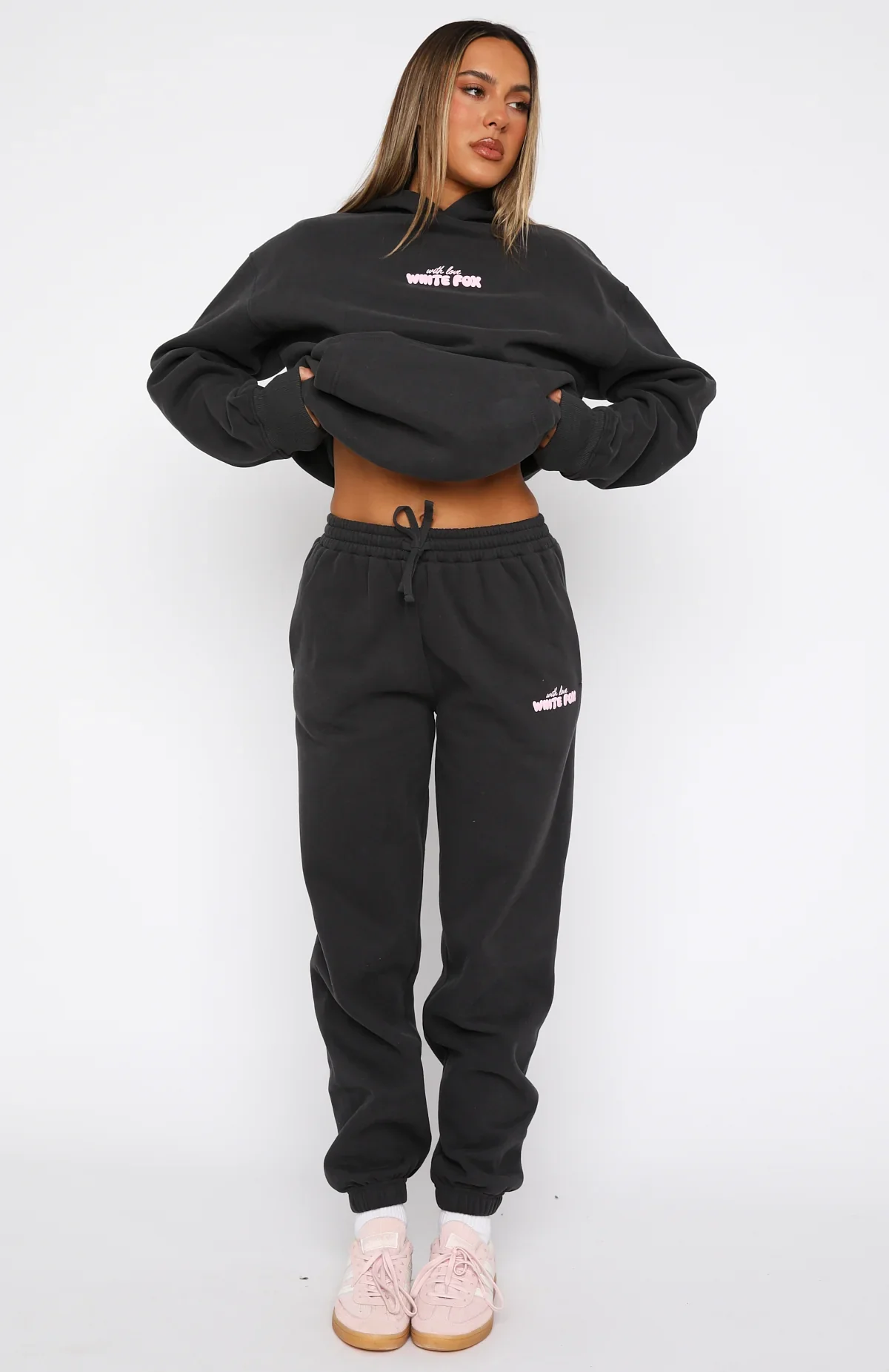 With Love In The Moment Sweatpants Charcoal - luluinthesky