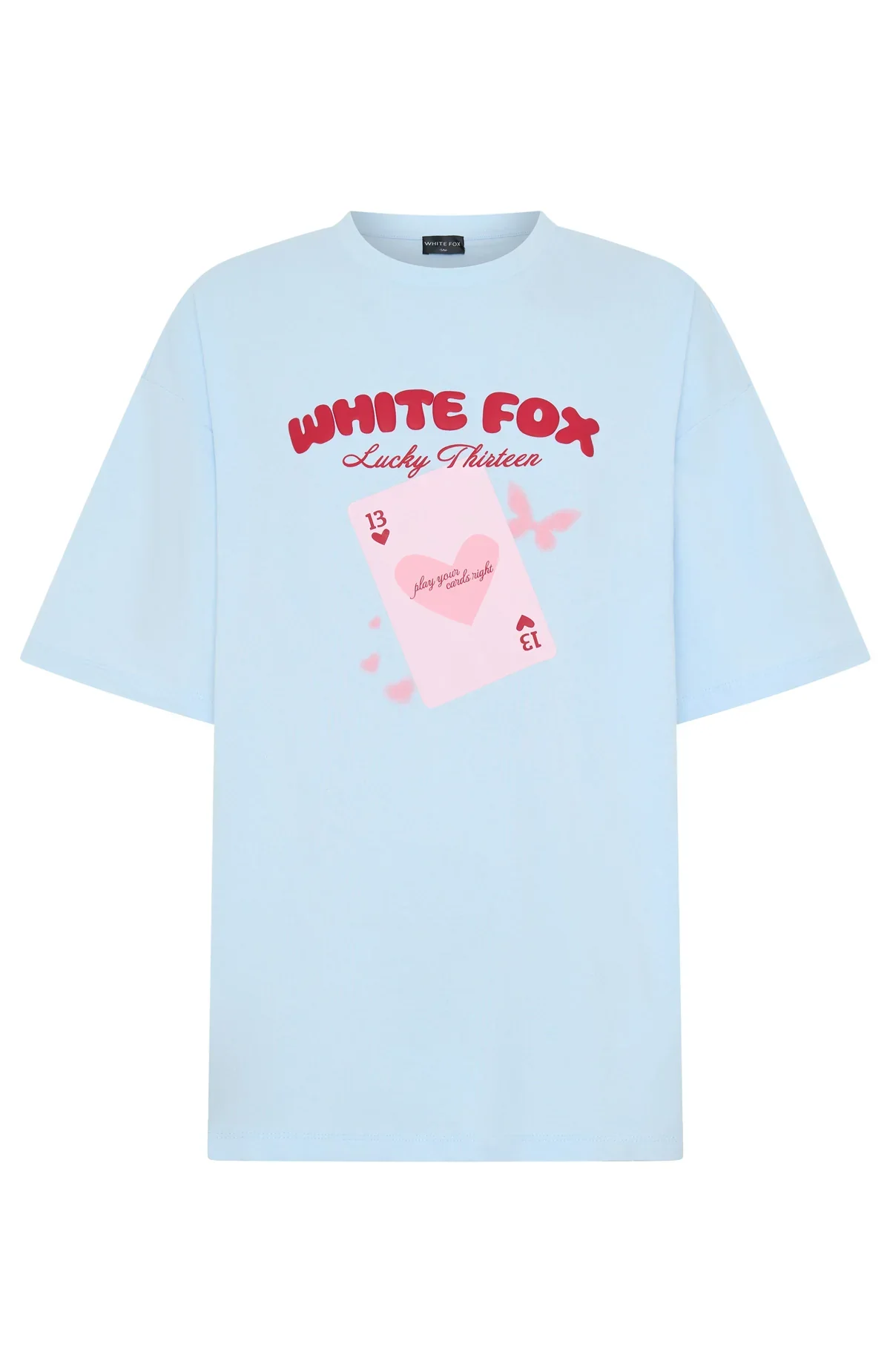 Lucky Thirteen Kalena Oversized Tee Blue - luluinthesky