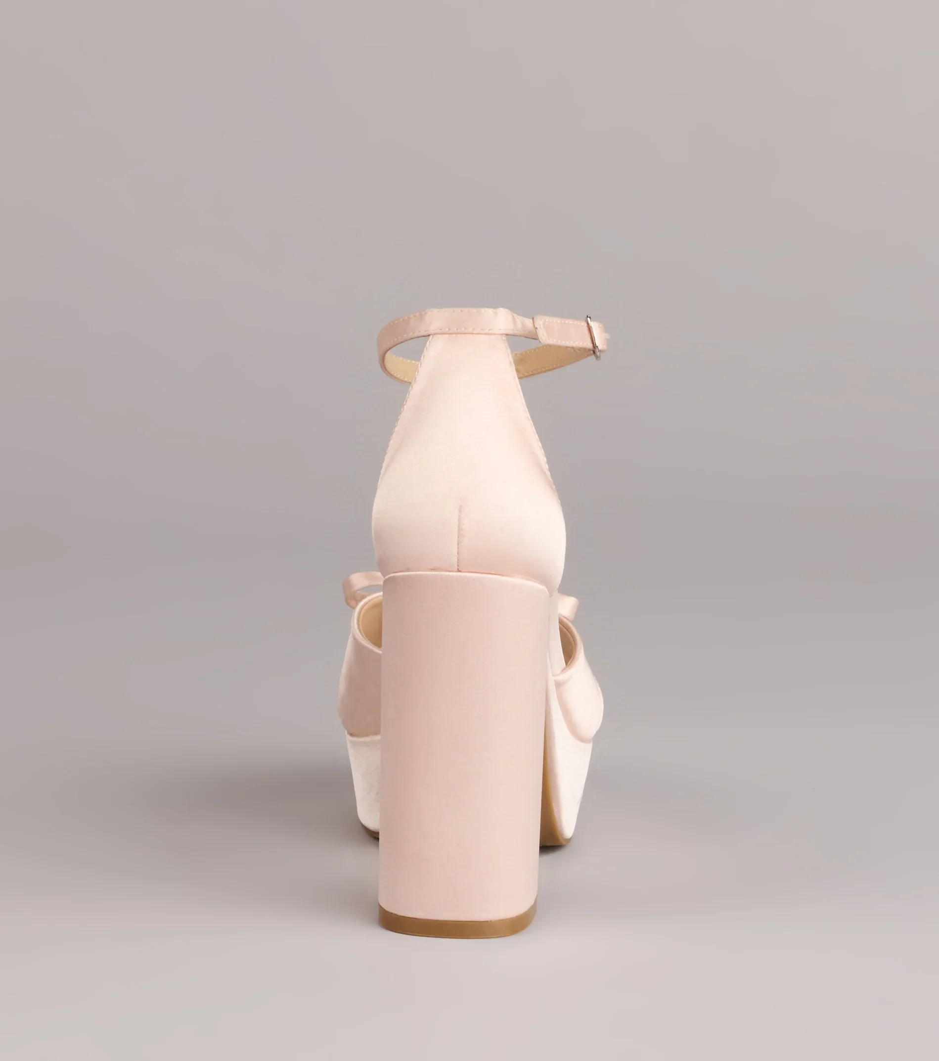 Sweet Statement Satin Bow Block Heels - luluinthesky