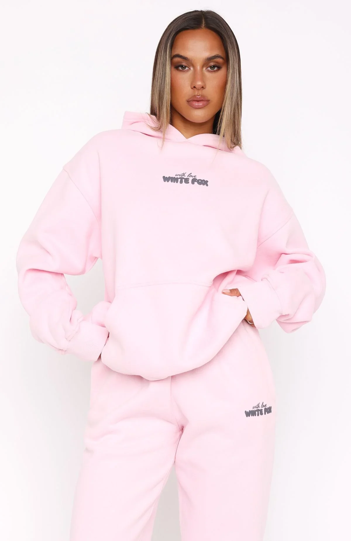 With Love In The Moment Oversized Hoodie Pink - luluinthesky