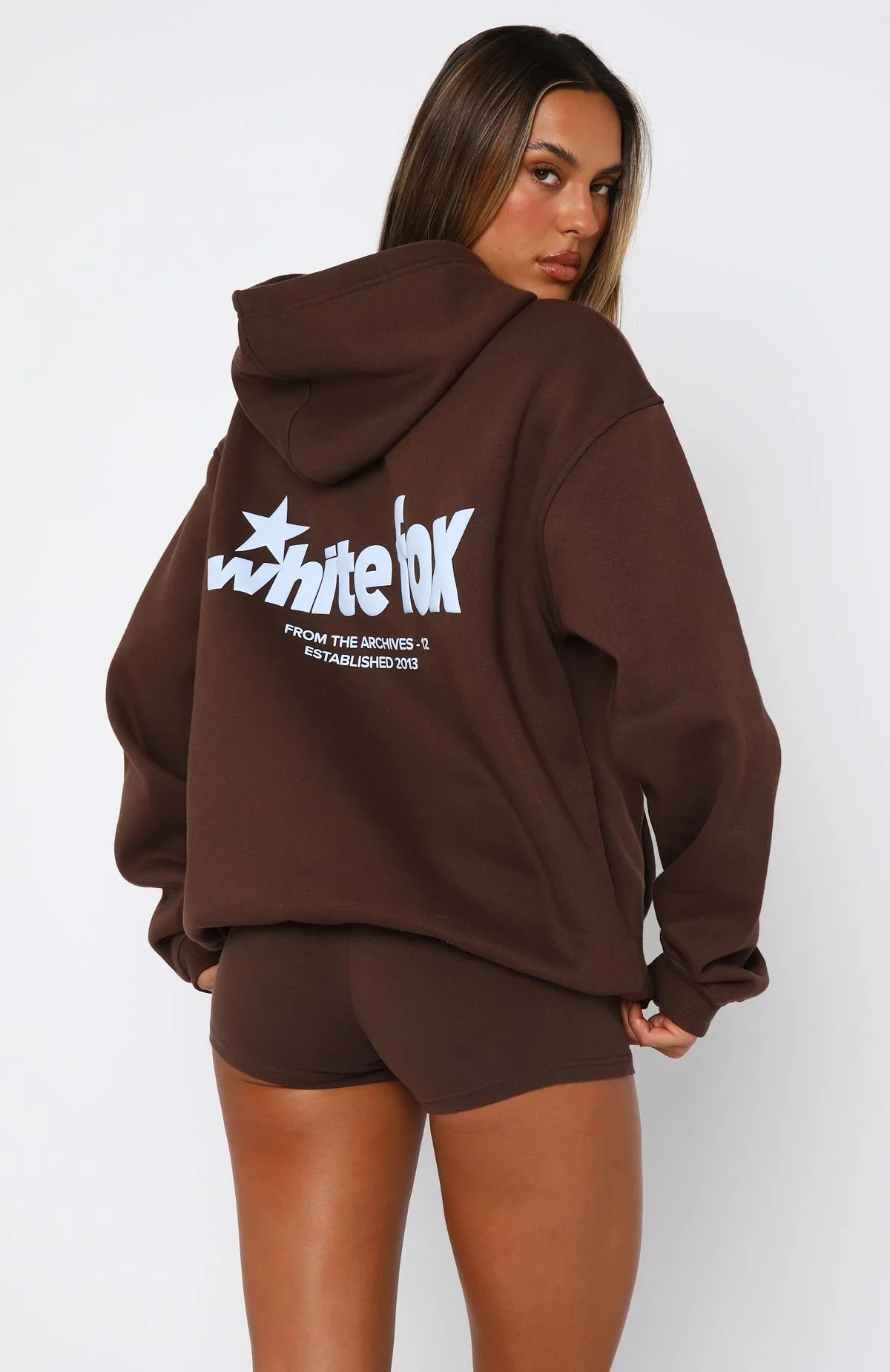 From The Archives Charli Oversized Hoodie Chocolate - luluinthesky