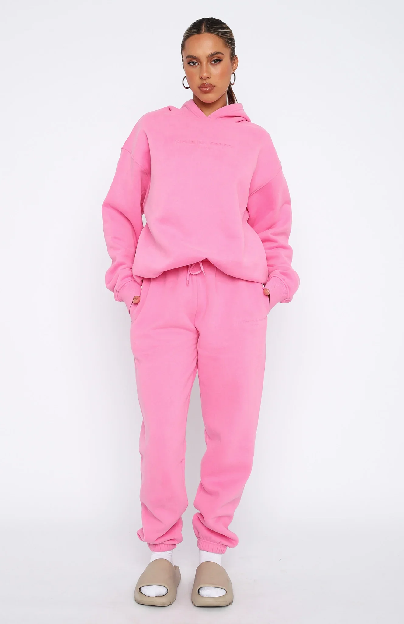 Future Forward Oversized Hoodie Candy Pink - luluinthesky