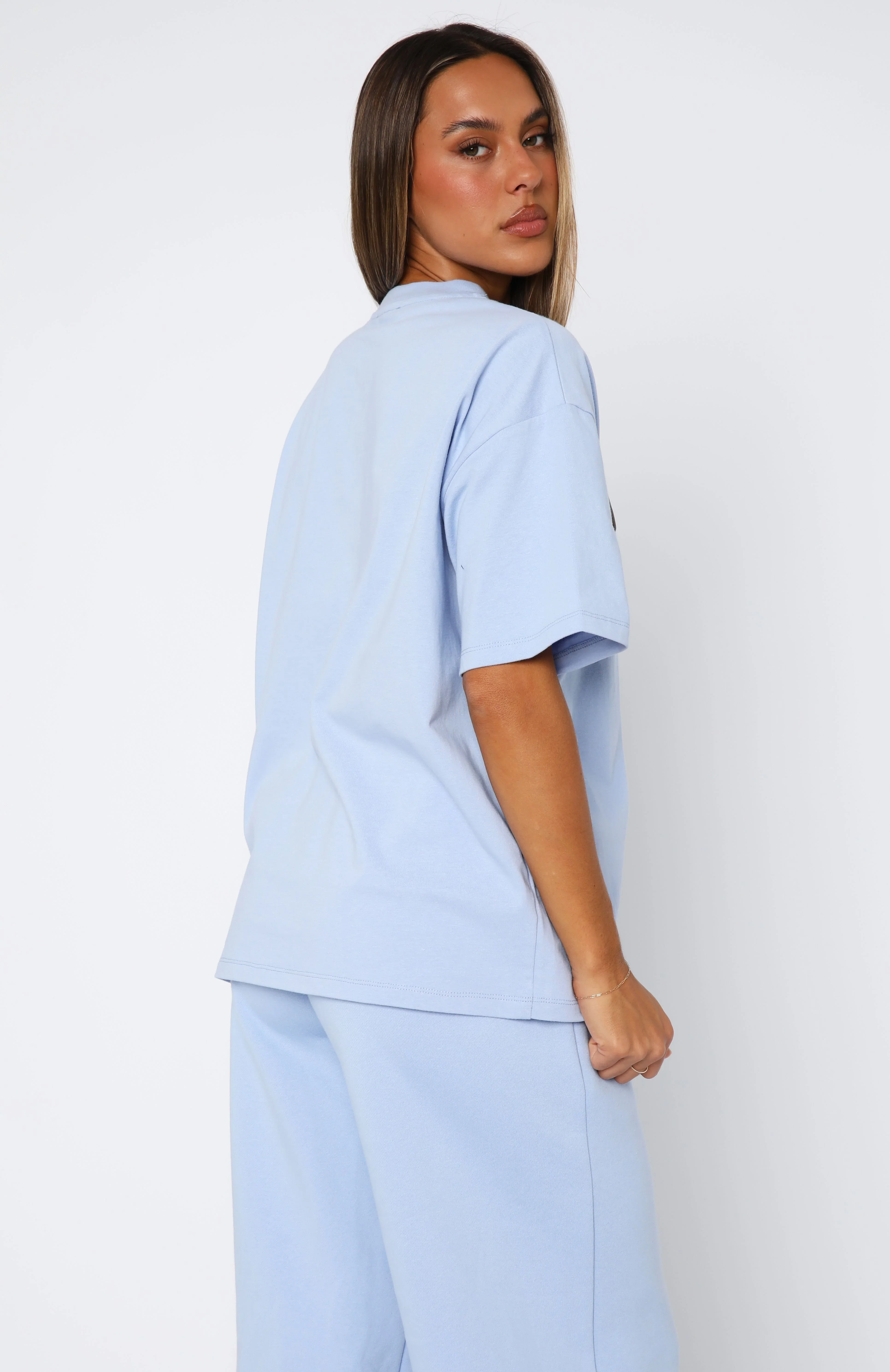 From The Archives Allora Oversized Tee Blue - luluinthesky