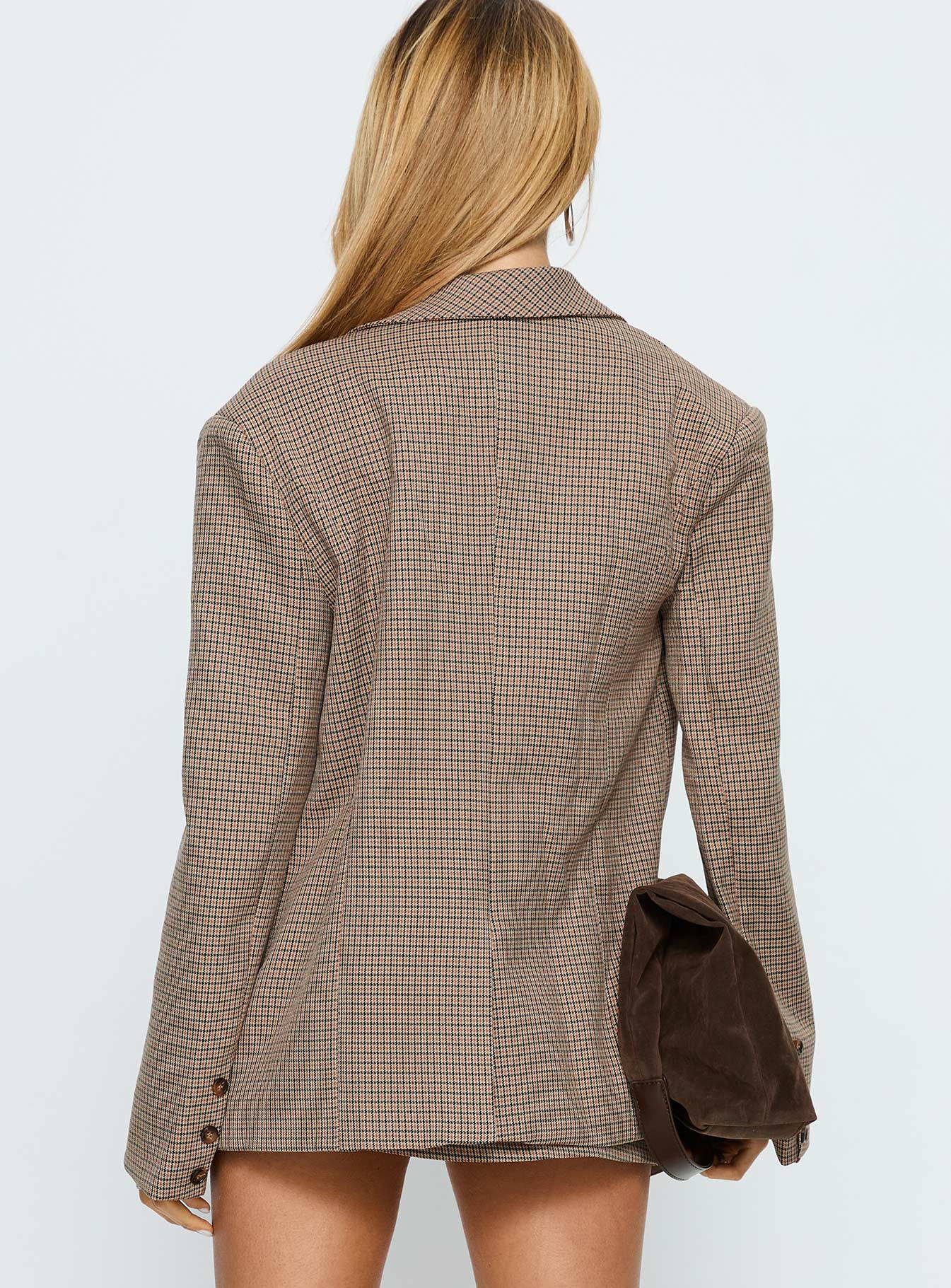 Deane Blazer Brown Check - luluinthesky