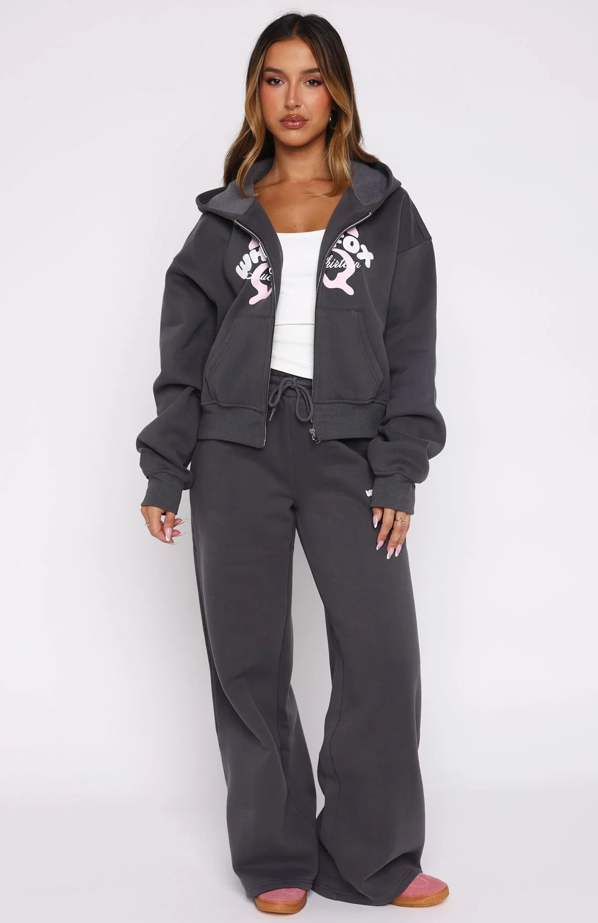 Lucky Thirteen Audrina Wide Leg Sweatpants Volcanic - luluinthesky