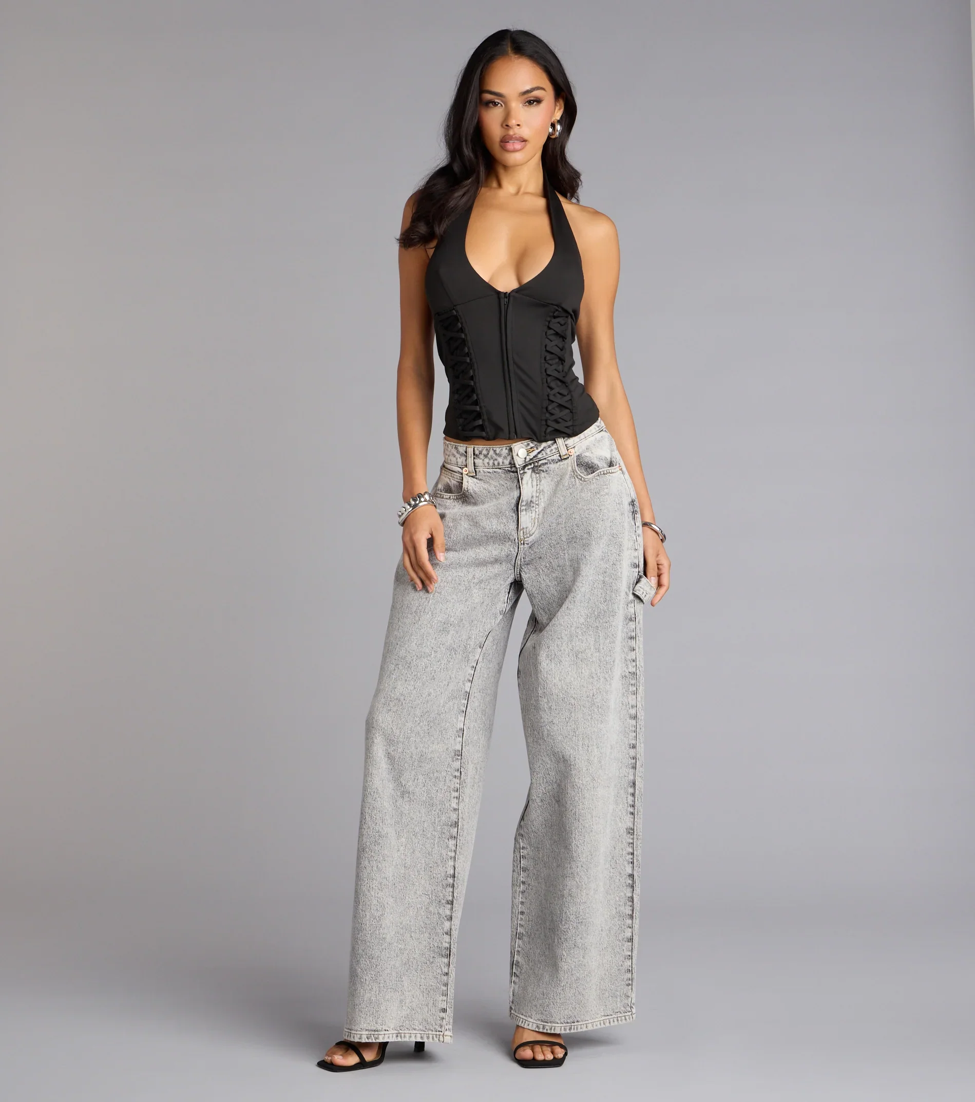 Hot Streak Lace Up Corset Top - luluinthesky