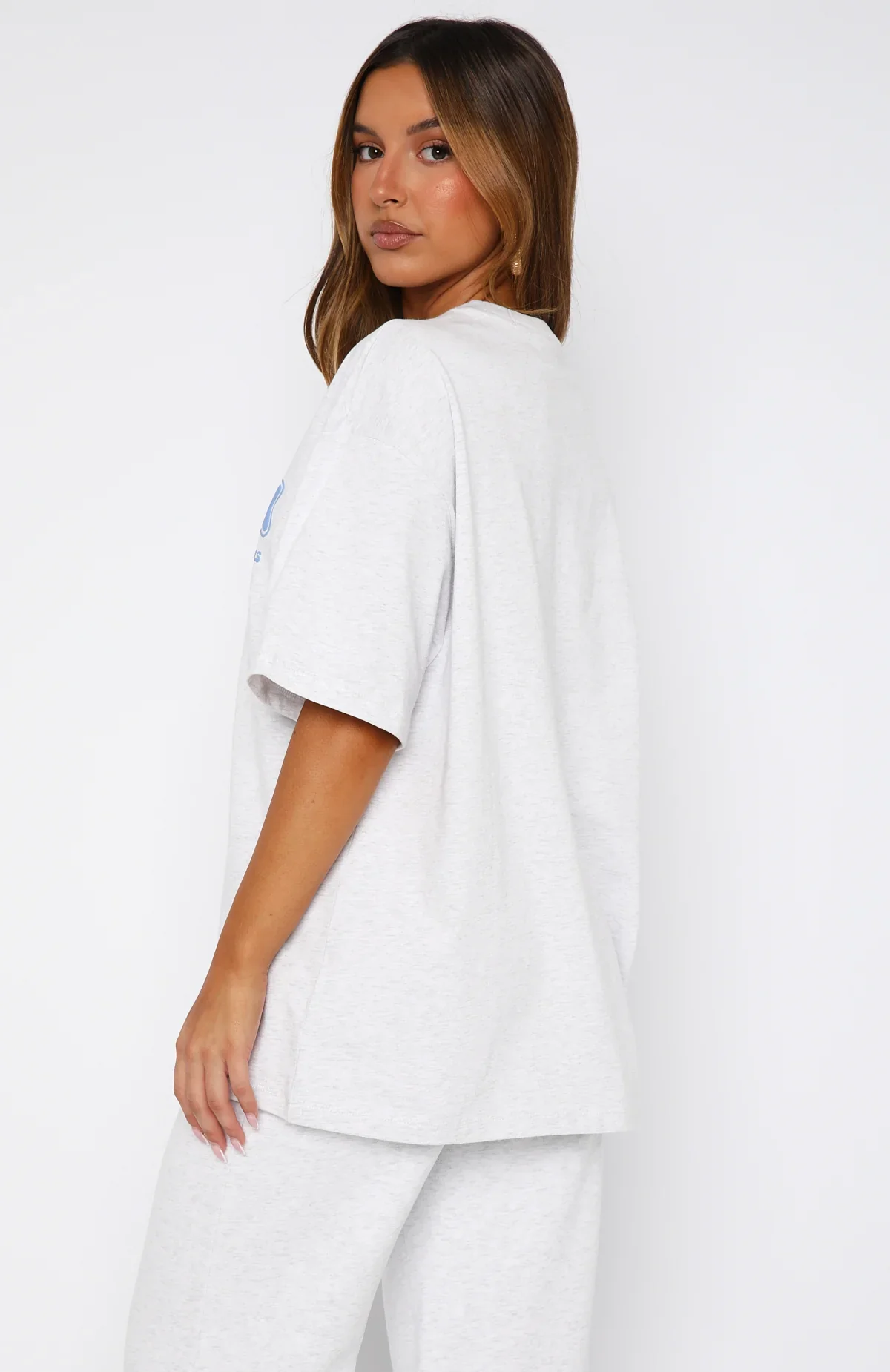 Give It A Try Oversized Tee Grey Marle - luluinthesky