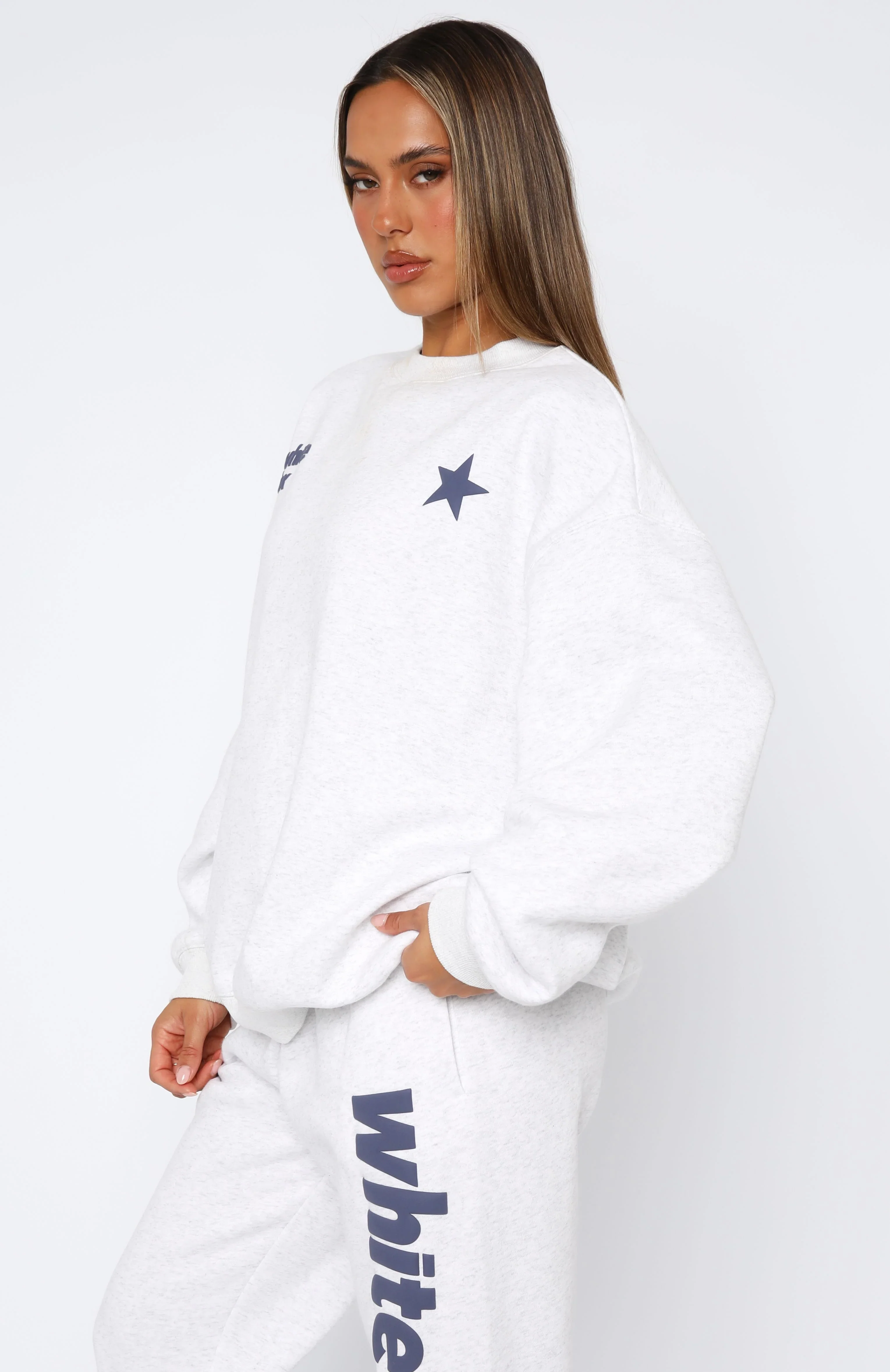 From The Archives Freya Oversized Sweater Grey Marle - luluinthesky