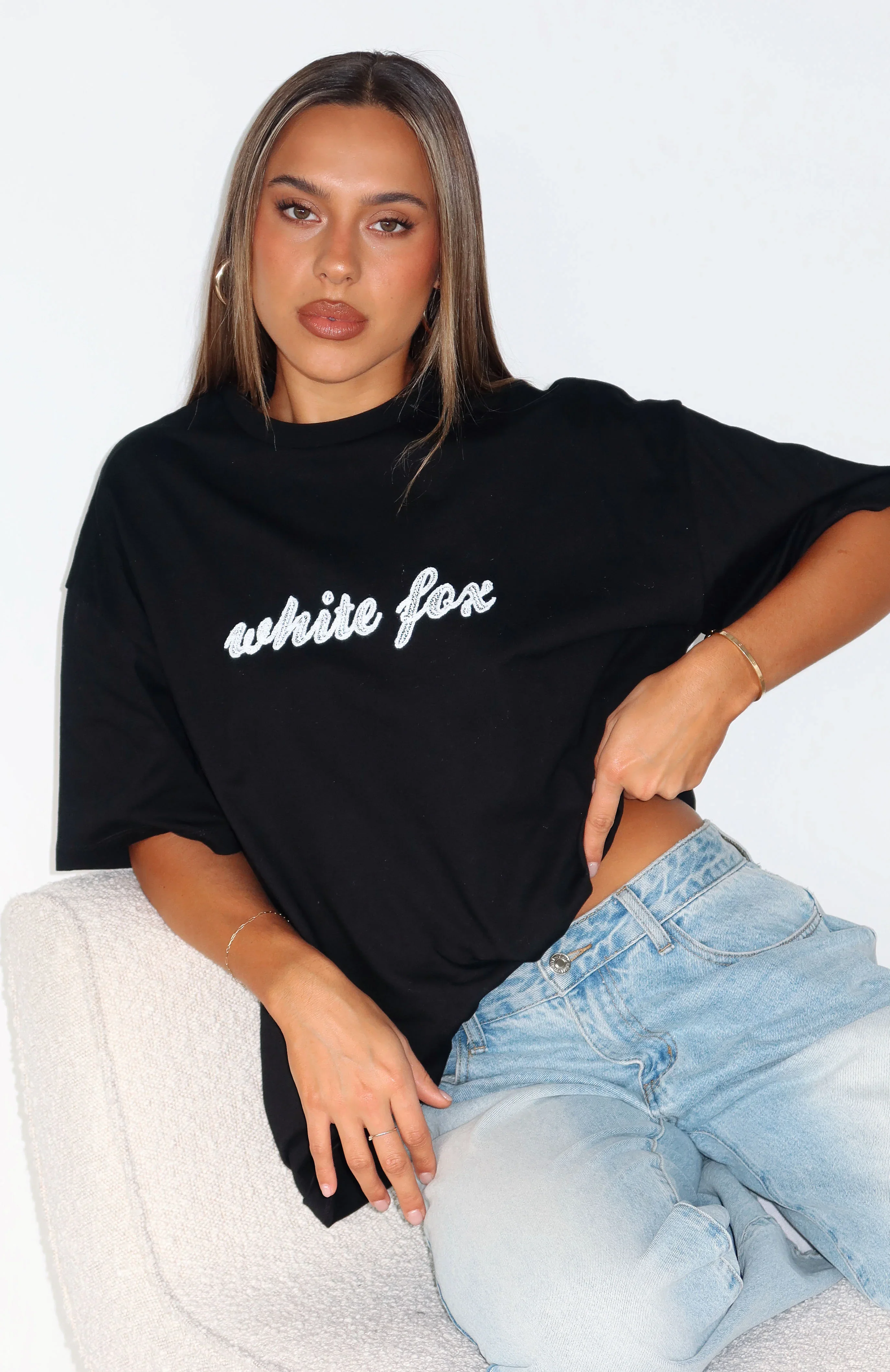 Call On You Oversized Tee Black - luluinthesky