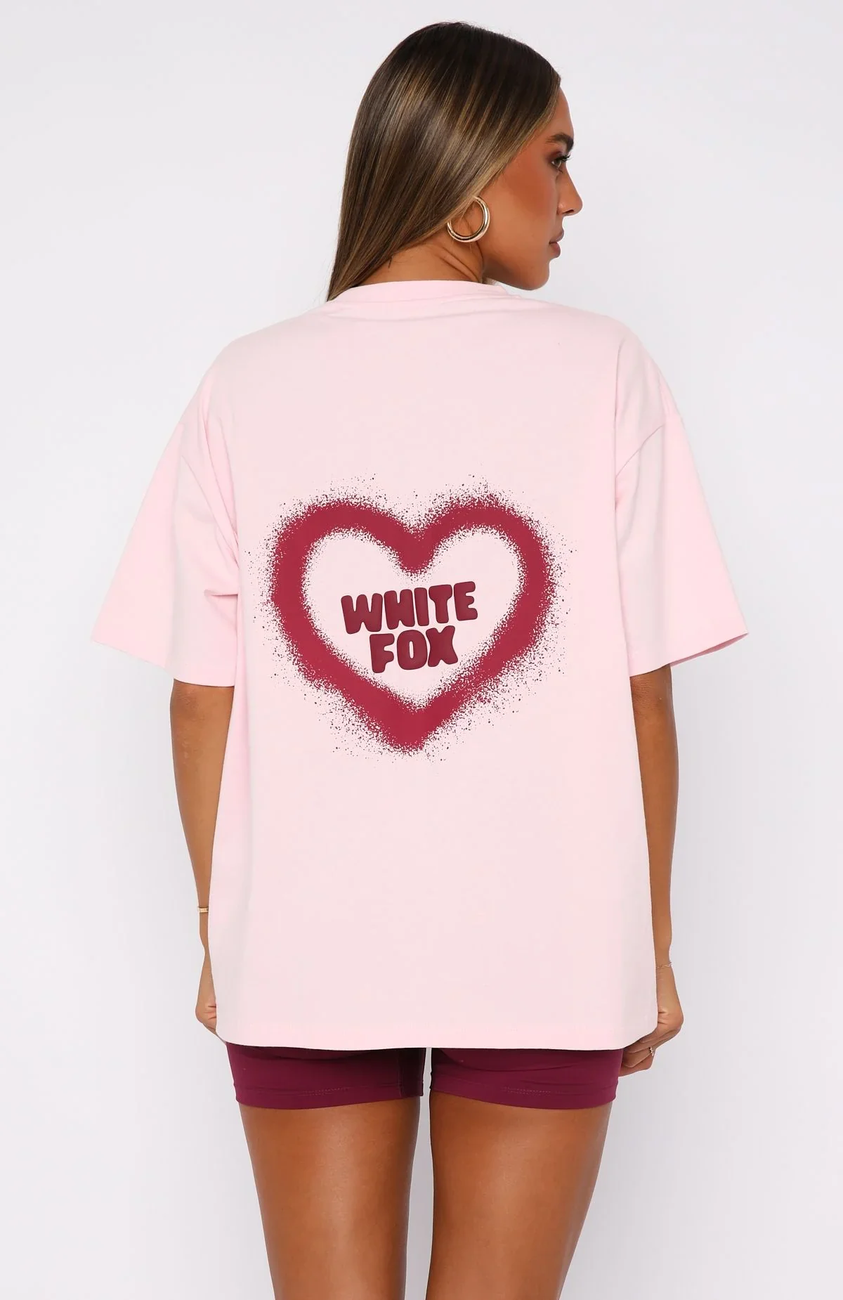 11th Street City Girl At Heart Oversized Tee Strawberry Whip - luluinthesky