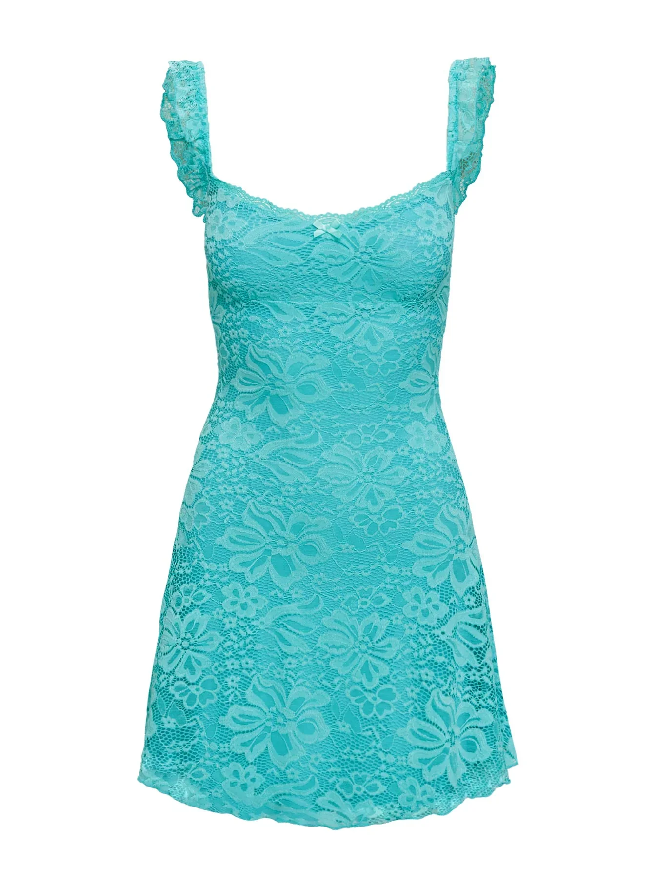 Beacall Mini Dress Aqua - luluinthesky