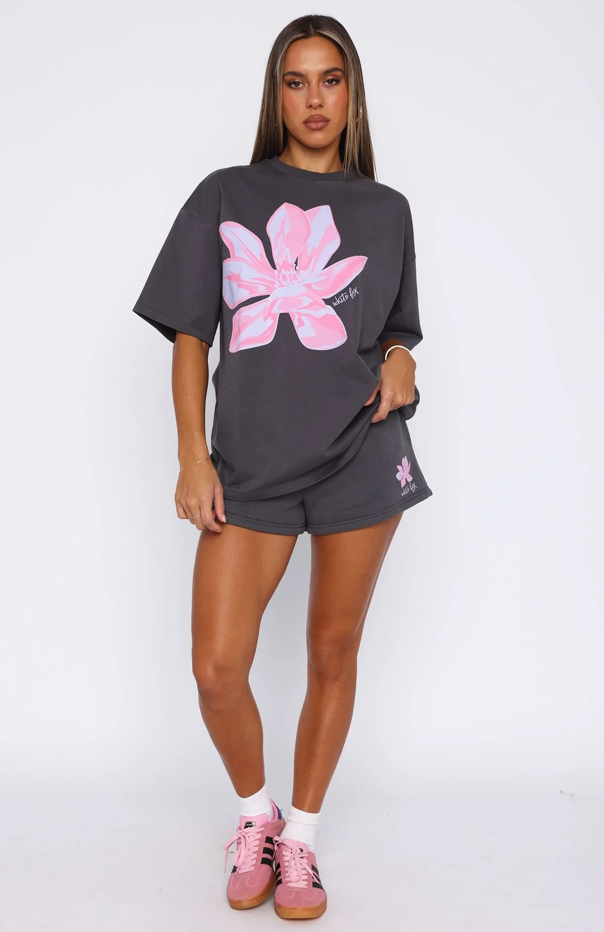 Pick You A Flower Lounge Shorts Volcanic - luluinthesky