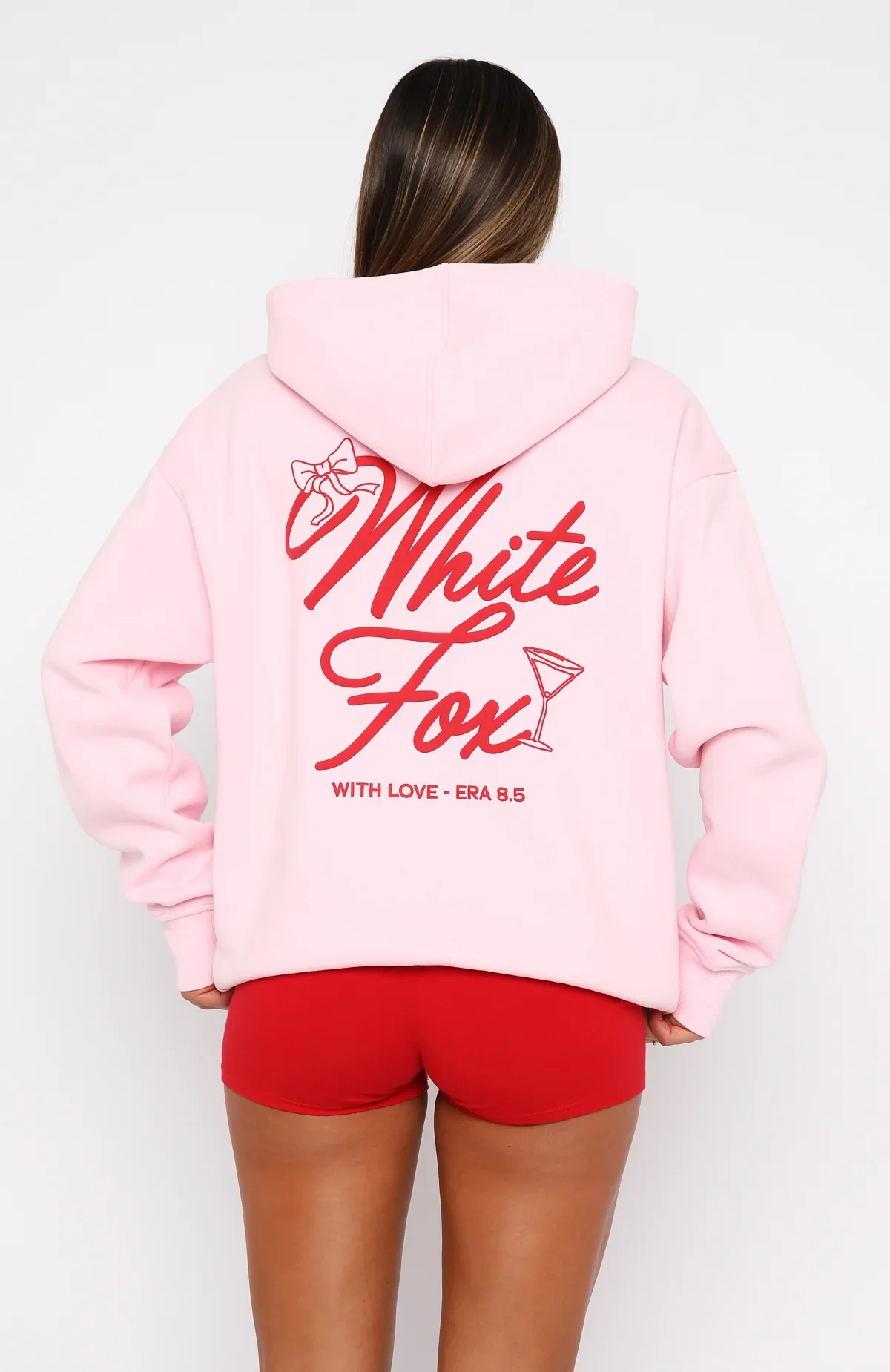 With Love & Kisses Oversized Hoodie Baby Pink - luluinthesky