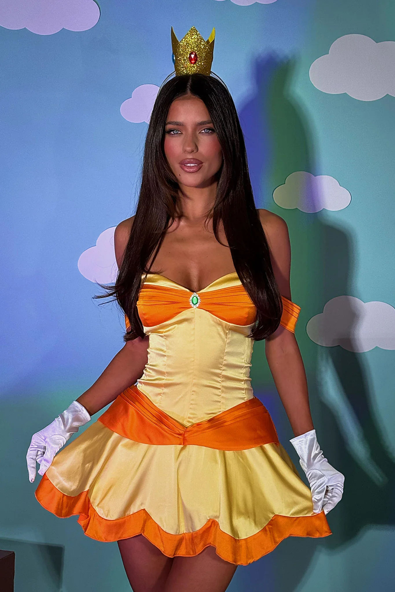 Petal Princess Dress - Yellow/Orange - luluinthesky