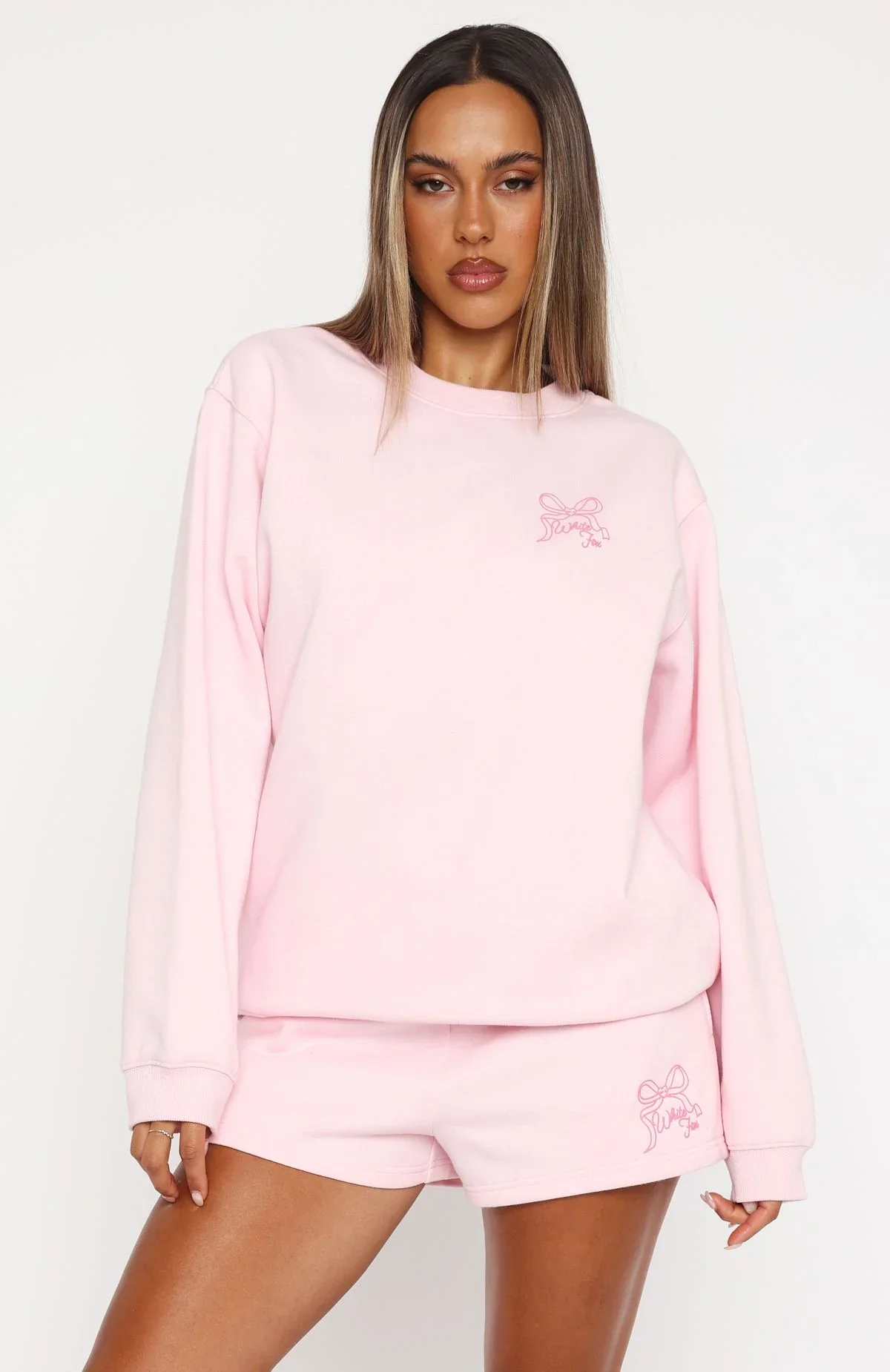 Love You Forever Oversized Sweater Pink - luluinthesky