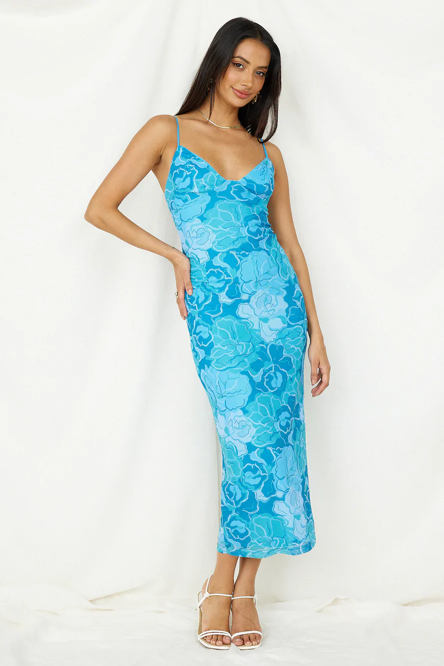 With Grace Maxi Dress Blue - luluinthesky