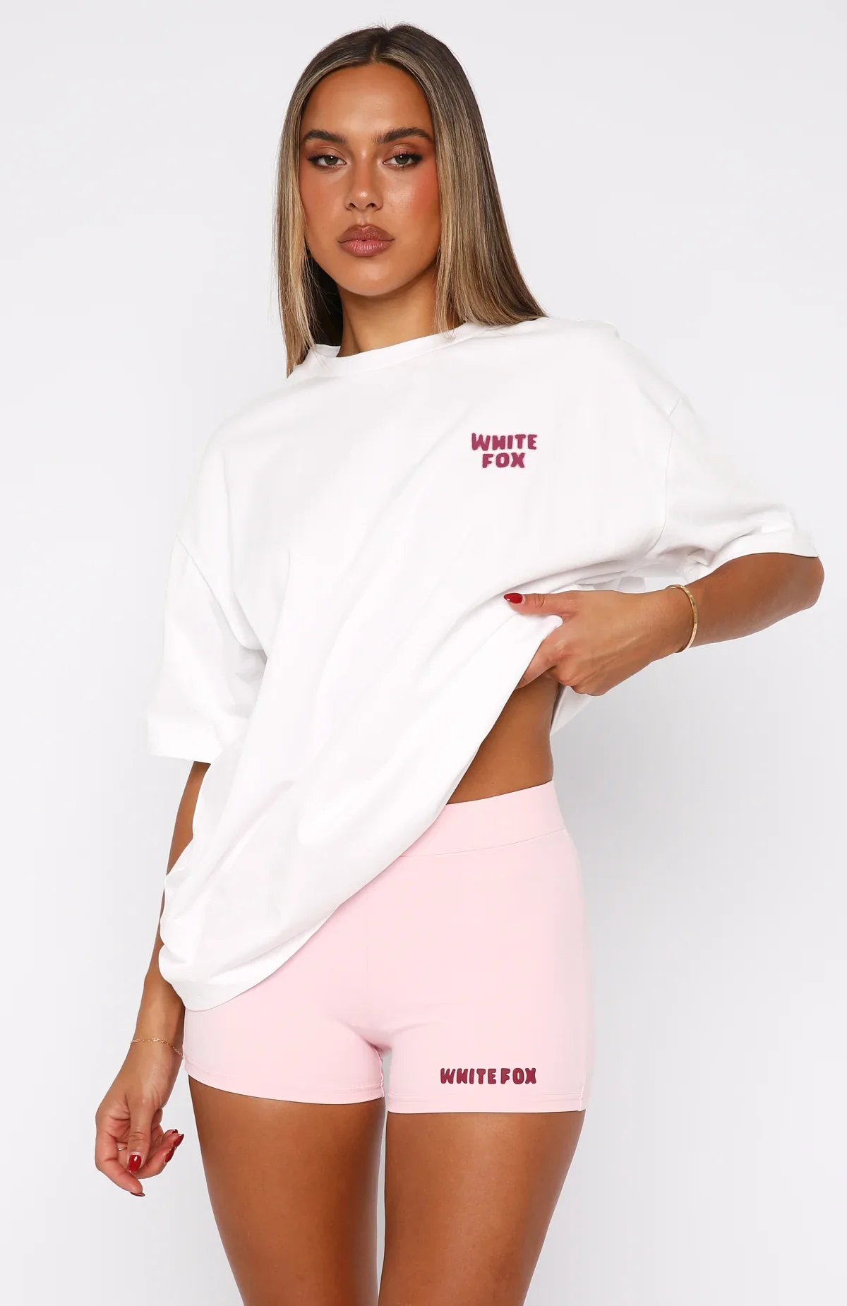 11th Street City Girl At Heart Bike Shorts Strawberry Whip - luluinthesky