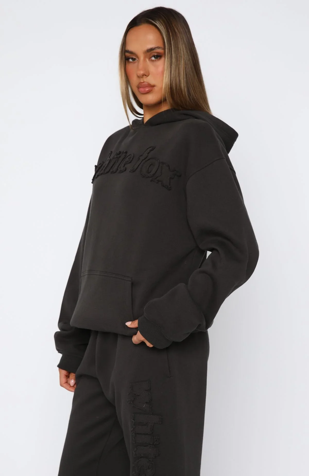From The Archives Lexi Oversized Hoodie Charcoal - luluinthesky