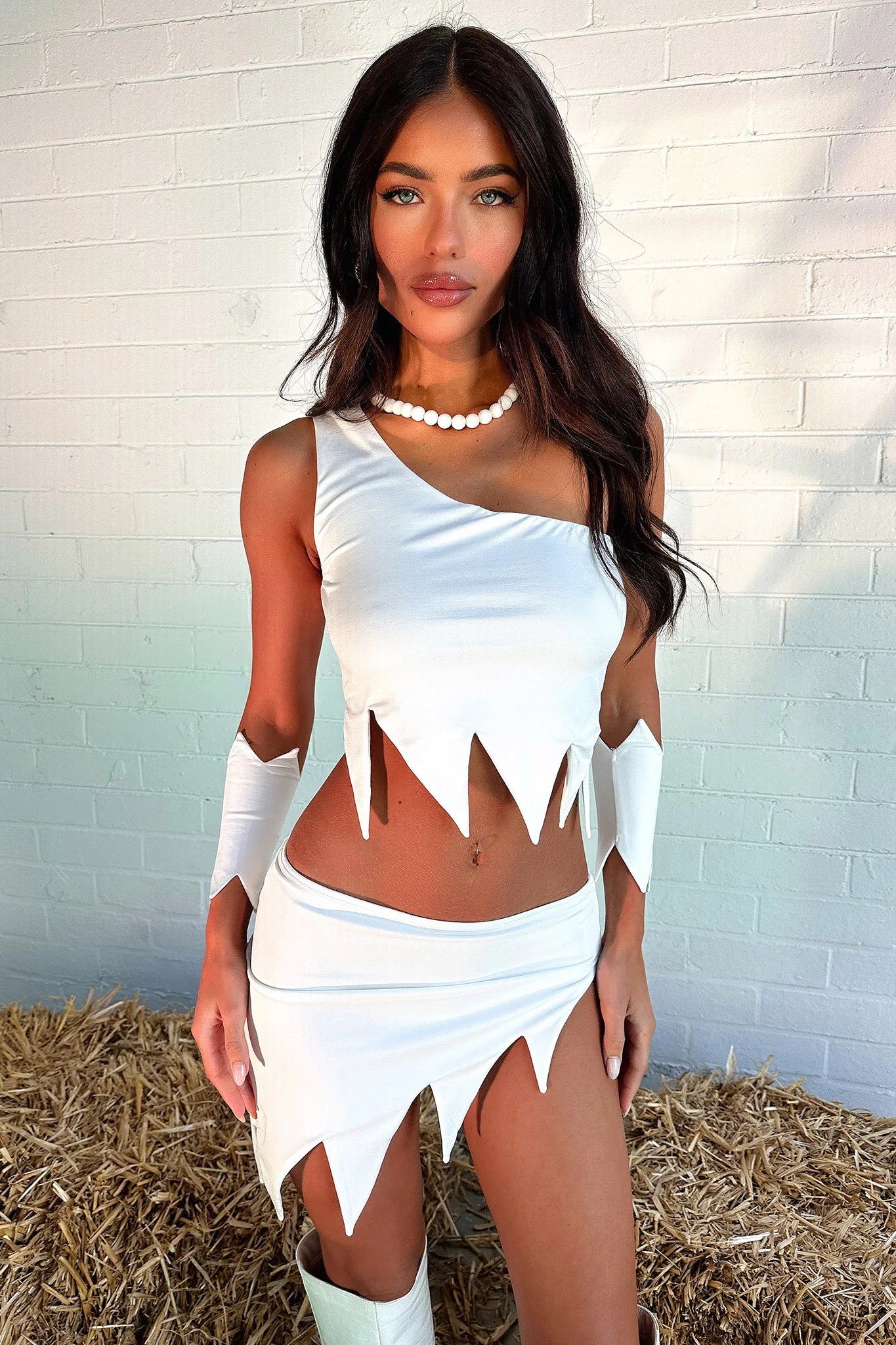 Dino Crop - White - luluinthesky