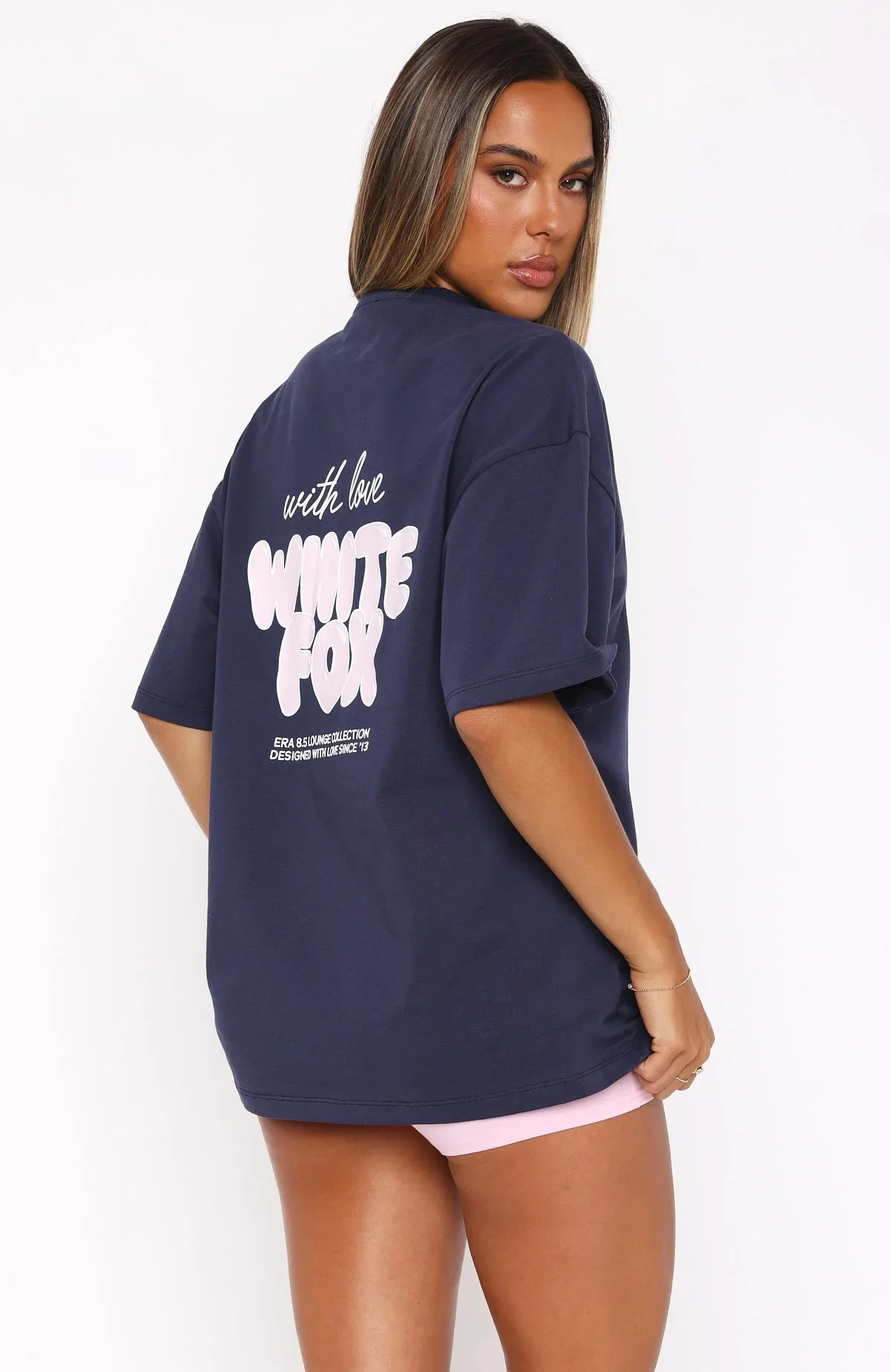 With Love Always Oversized Tee Navy - luluinthesky