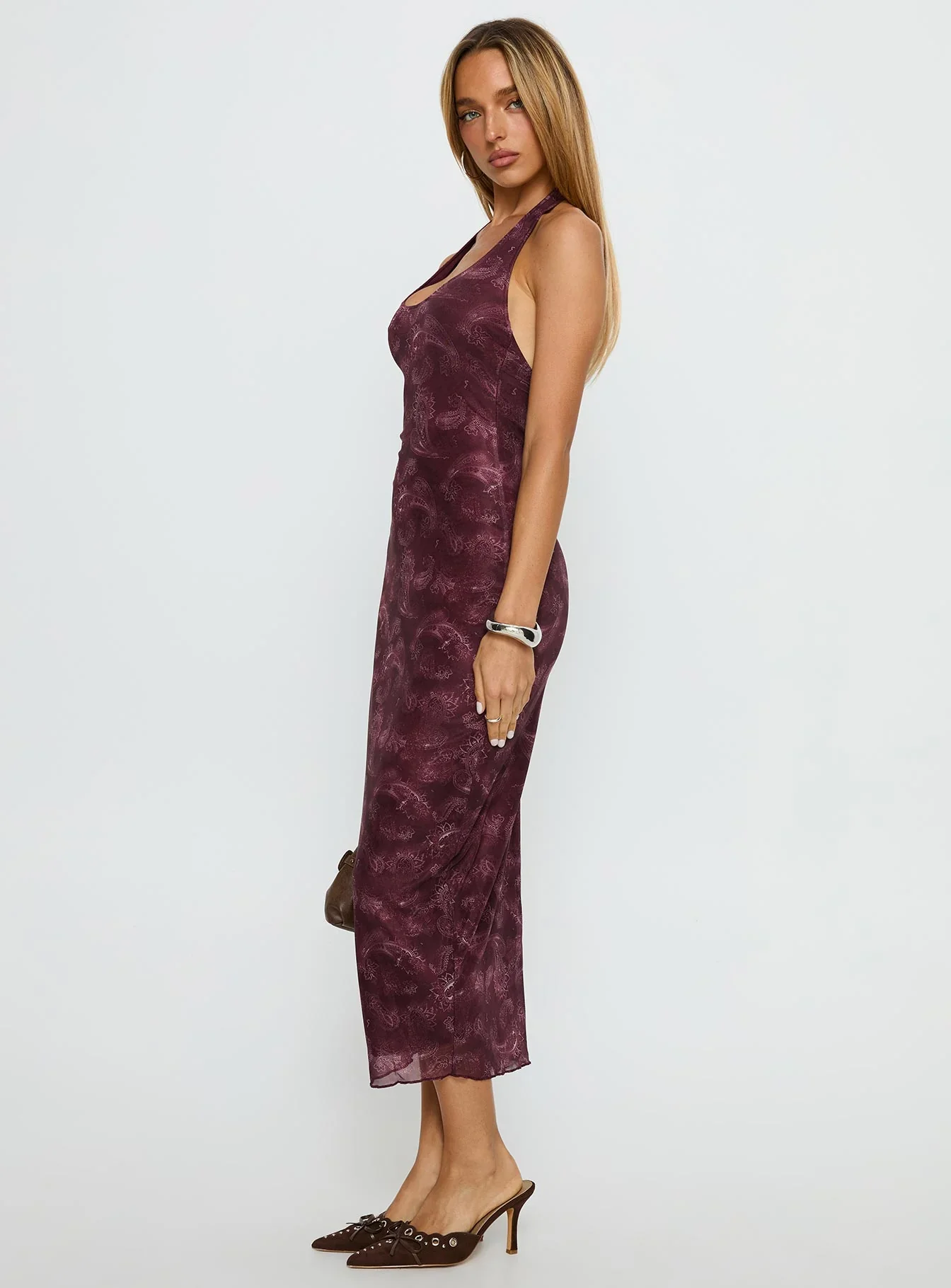 Datari Dress Tonal Paisley Plum - luluinthesky